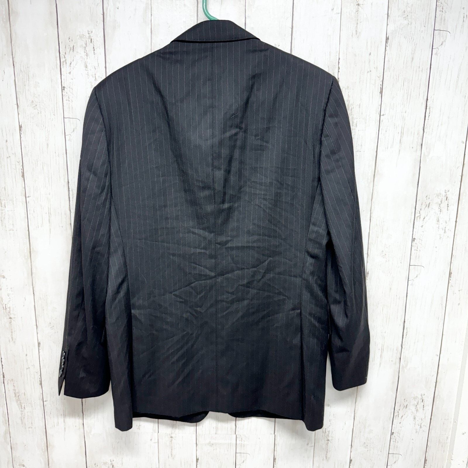 Brooks Brothers Brooks Brothers Suit Jacket 40R Black Single Breasted Stripe Size 40R - 7 Thumbnail
