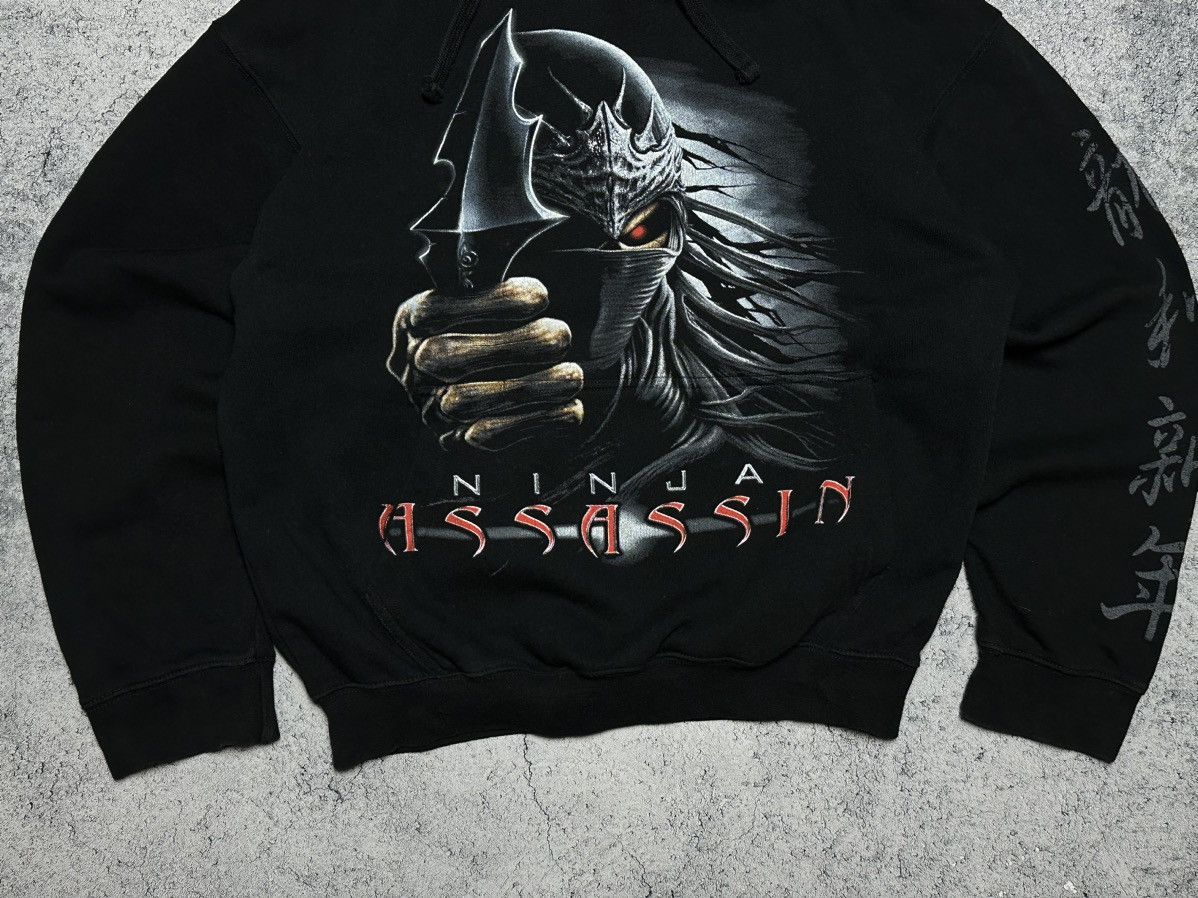Vintage Vintage Ninja Assassin Samurai Y2K Spiral Hoodie Size US XL / EU 56 / 4 - 3 Thumbnail