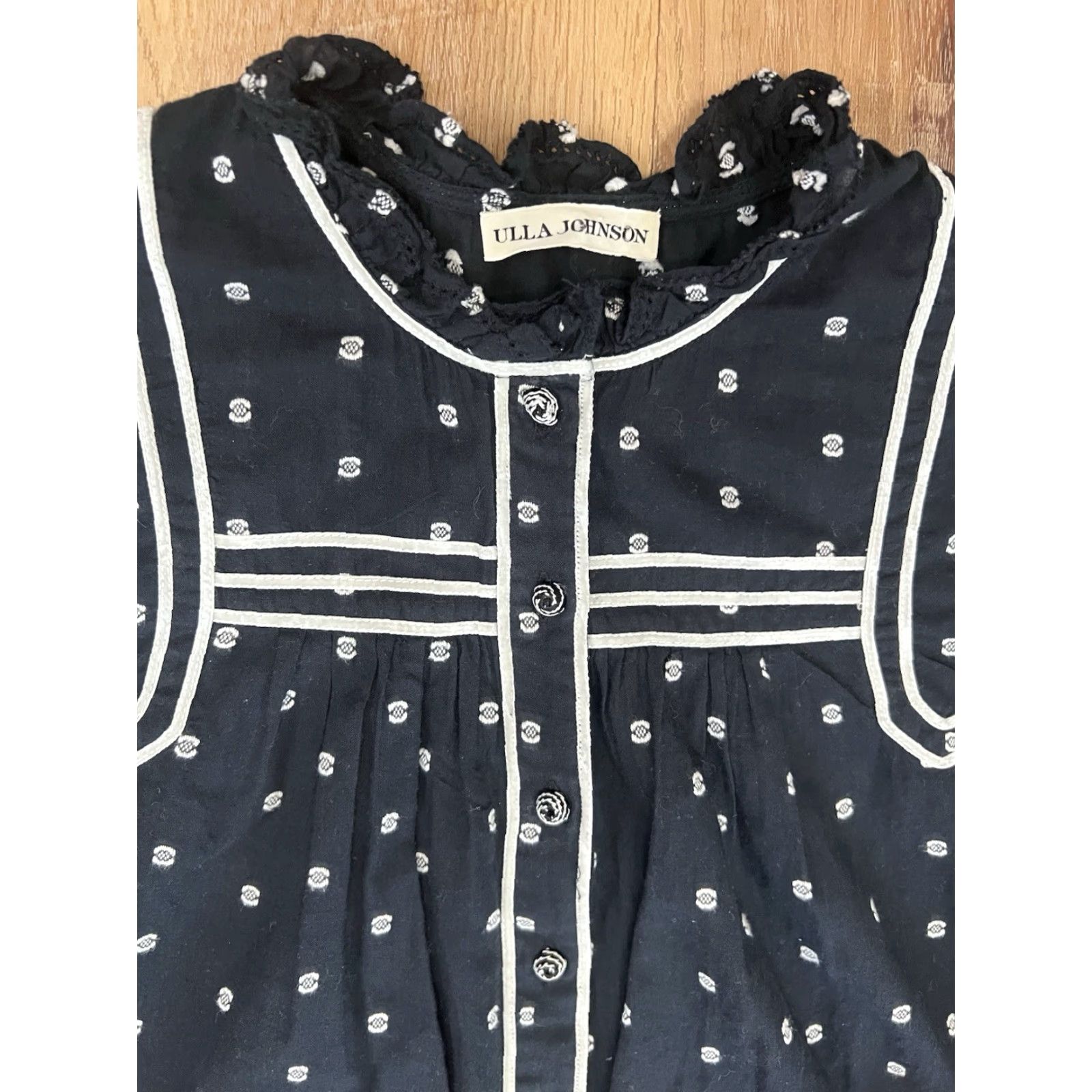 Ulla Johnson Ulla Johnson Blouse - Black Abigail Eclipse Dot Size 4 Women Shirt Womens Size S / US 4 / IT 40 - 3 Thumbnail