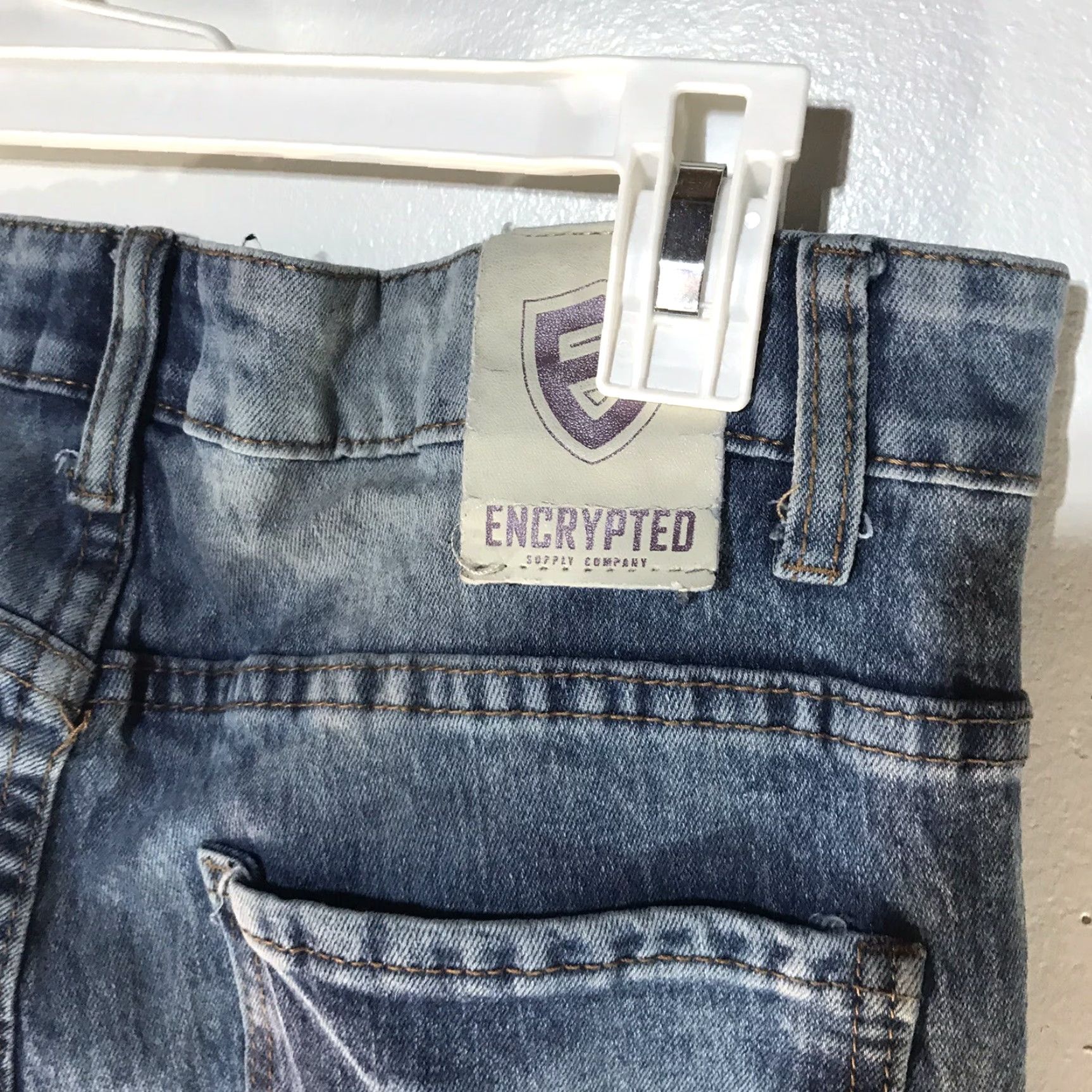 Vintage SkinnyJeans Encrypted Skinny Jeans Mens Size 32X32 Blue Acid Wash Hip Hop 90s Size US 32 / EU 48 - 3 Thumbnail