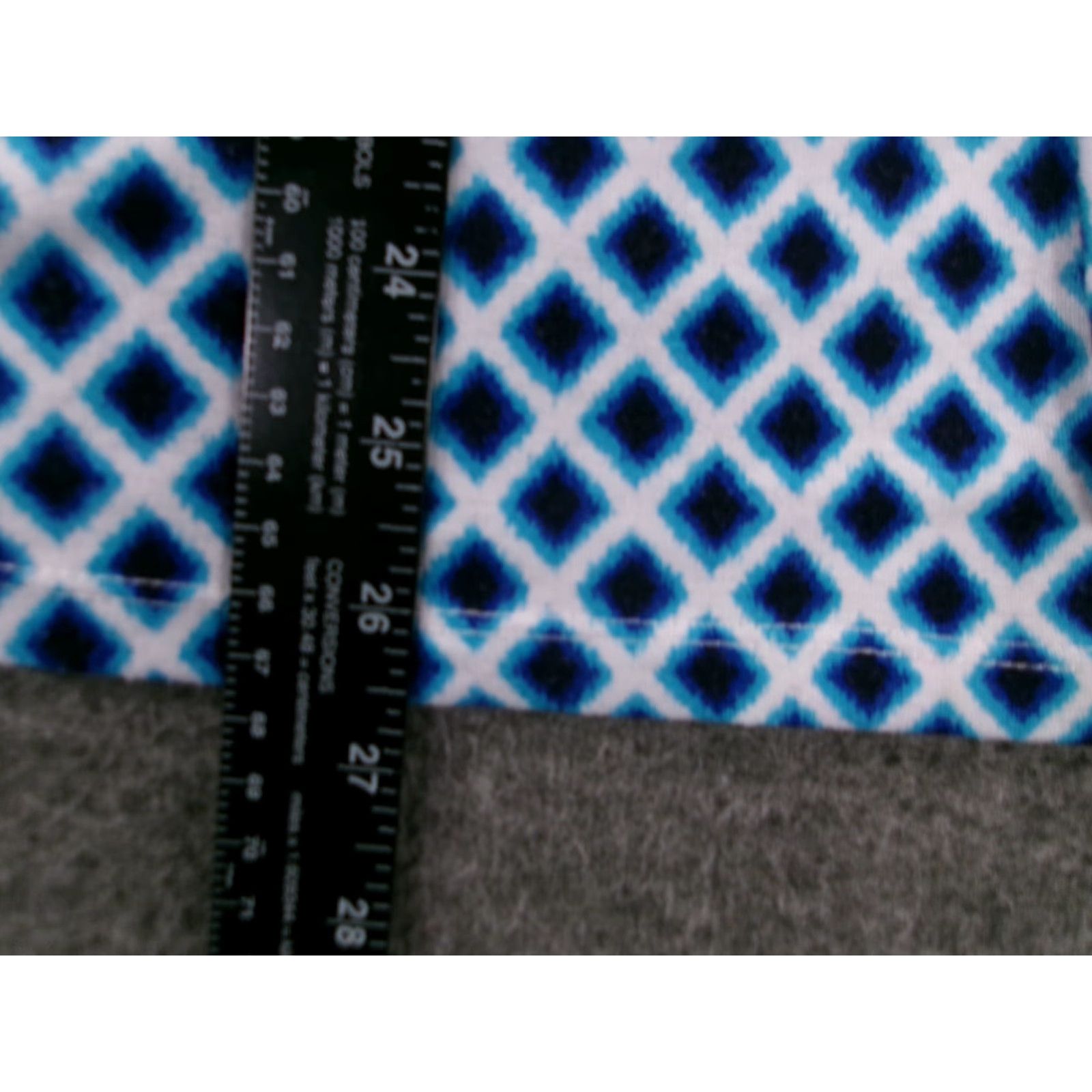 Vintage Dressbarn Blouse Tank Top Women XL Blue Argyle/Diamond Sleeveless Scoop Neck Casual Beachy All Seasons Easy Care/Tasseled Size XL / US 12-14 / IT 48-50 - 5 Thumbnail