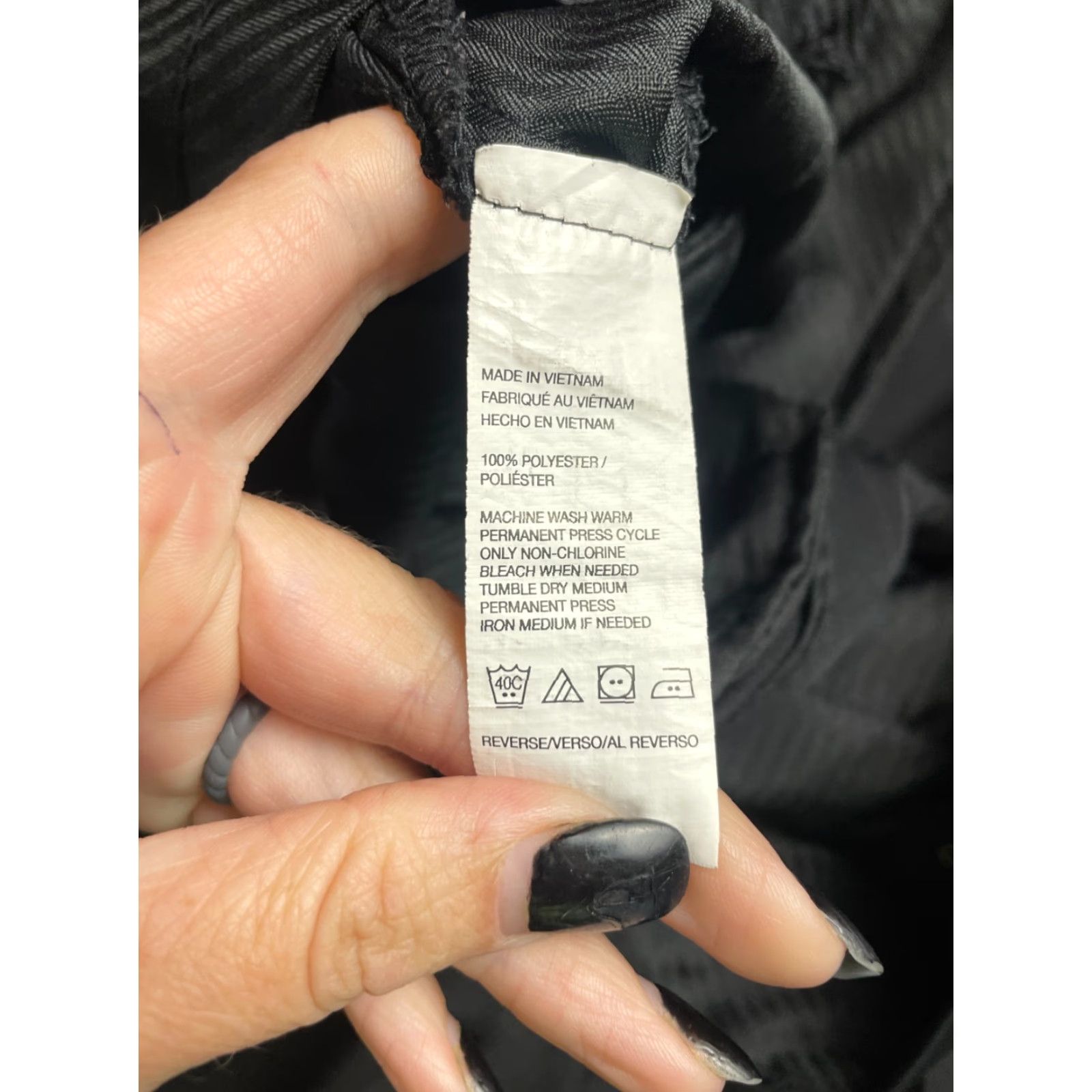 Izod IZOD Pants Women, Dress Pants, Medium, Black, Pull-On, Wide Leg, Pockets, Regular, 32 in Inseam Size 32" / US 10 / IT 46 - 5 Thumbnail