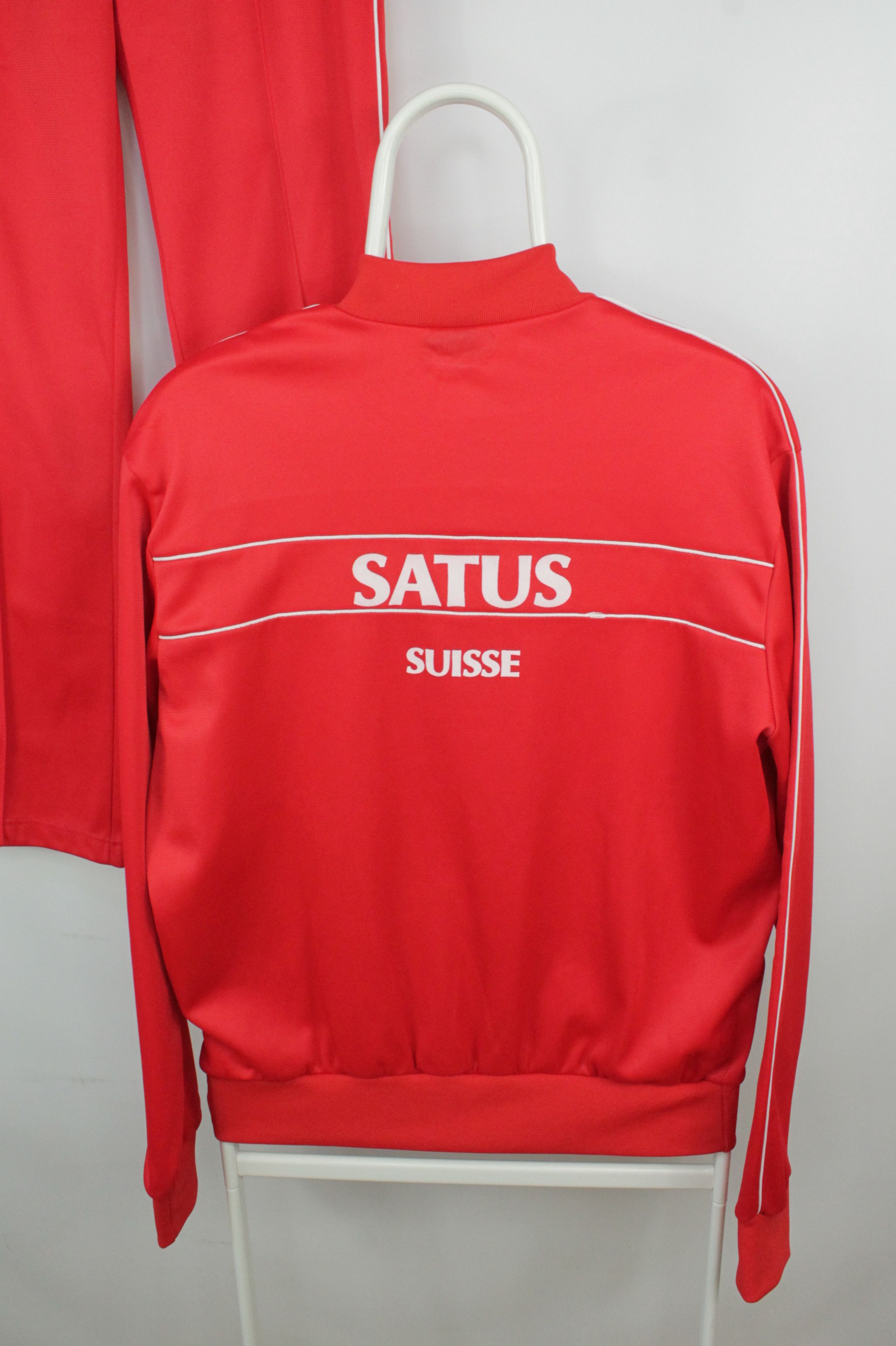 Le Coq Sportif RARE Vintage 80's Le Coq Sportif Red Tracksuit Satus Suisse Size US S / EU 44-46 / 1 - 7 Thumbnail