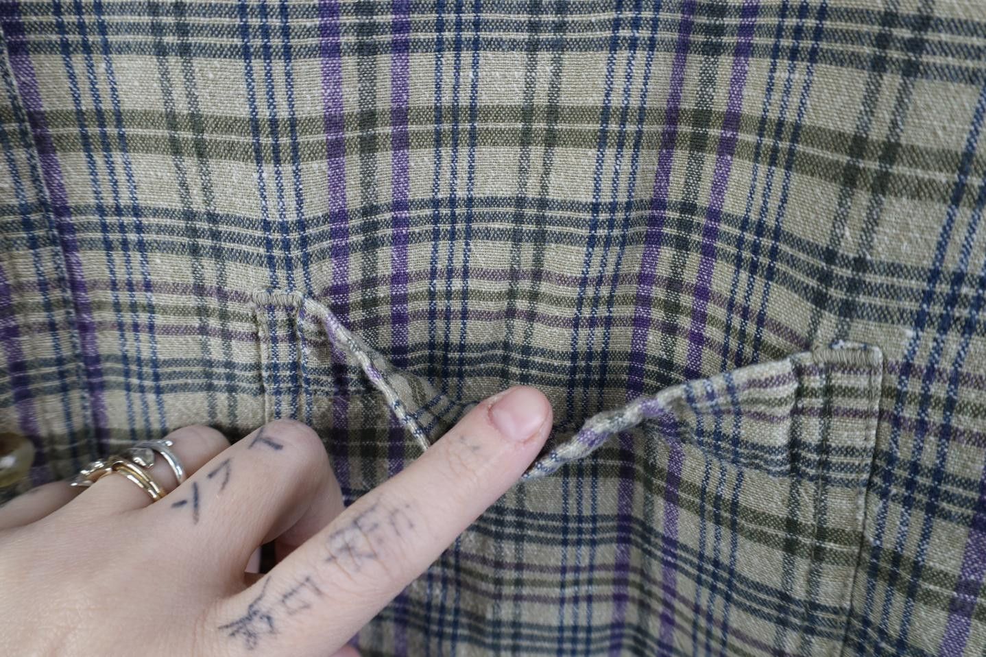 Vintage Vintage 90s Streetwear Linen Blend Baggy Collared Down Shirt Size US XL / EU 56 / 4 - 10 Thumbnail