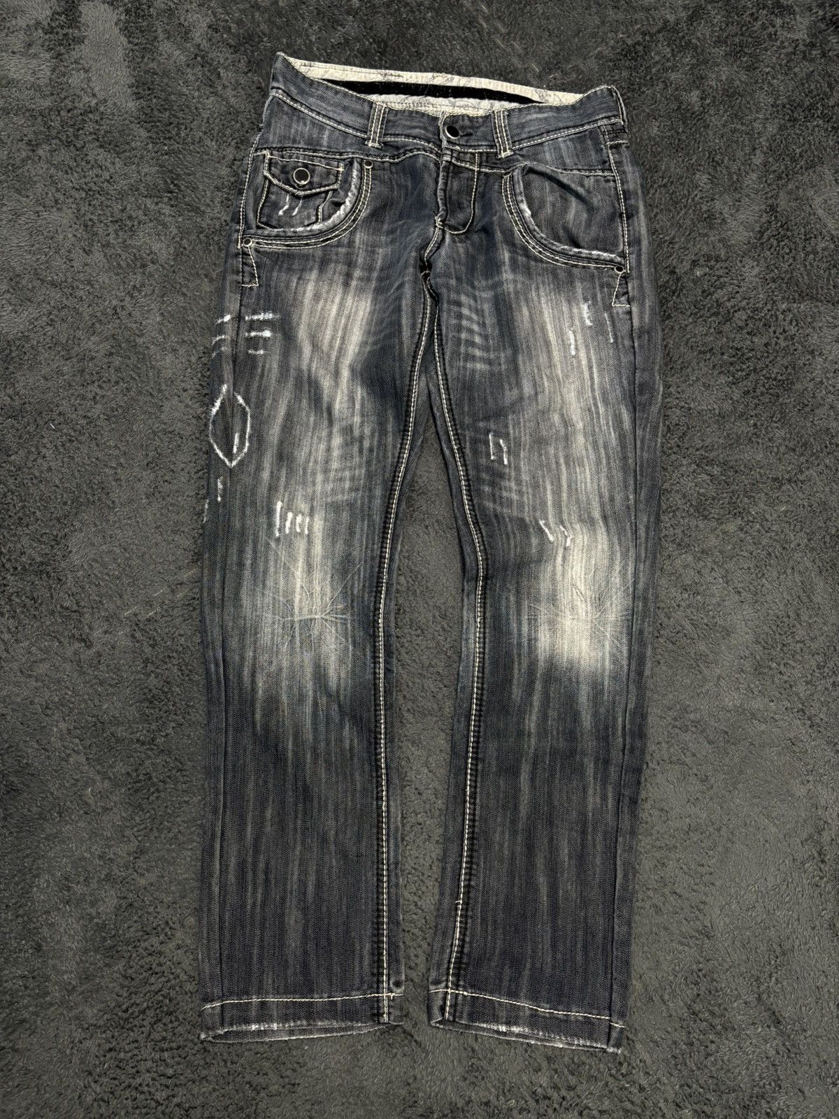 Hysteric Glamour × Undercover 2000s Distressed Faded Denim Hedi