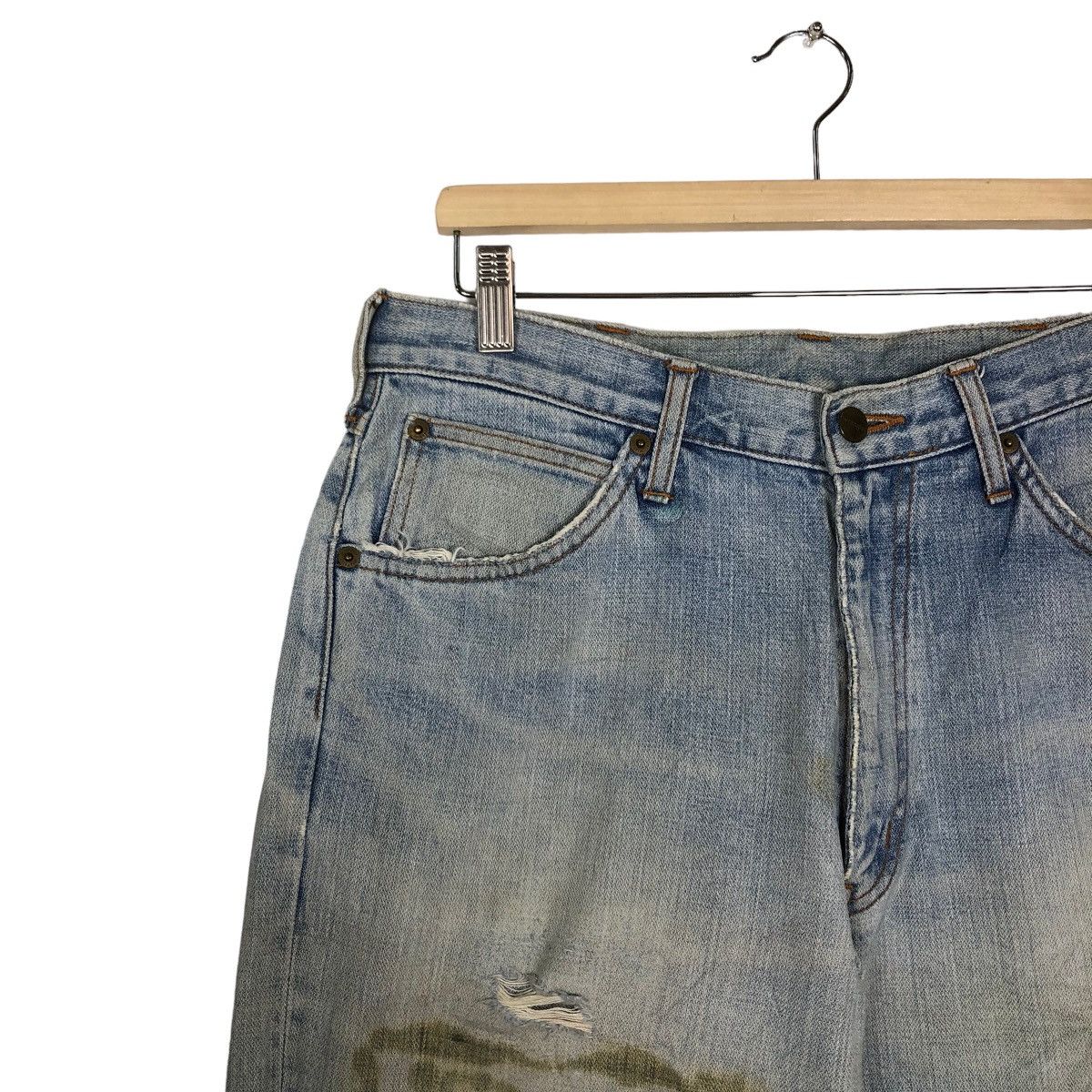 Japanese Brand 🔥True Vintage 70’s Wrangler Distressed Denim Jeans Size US 34 / EU 50 - 6 Thumbnail