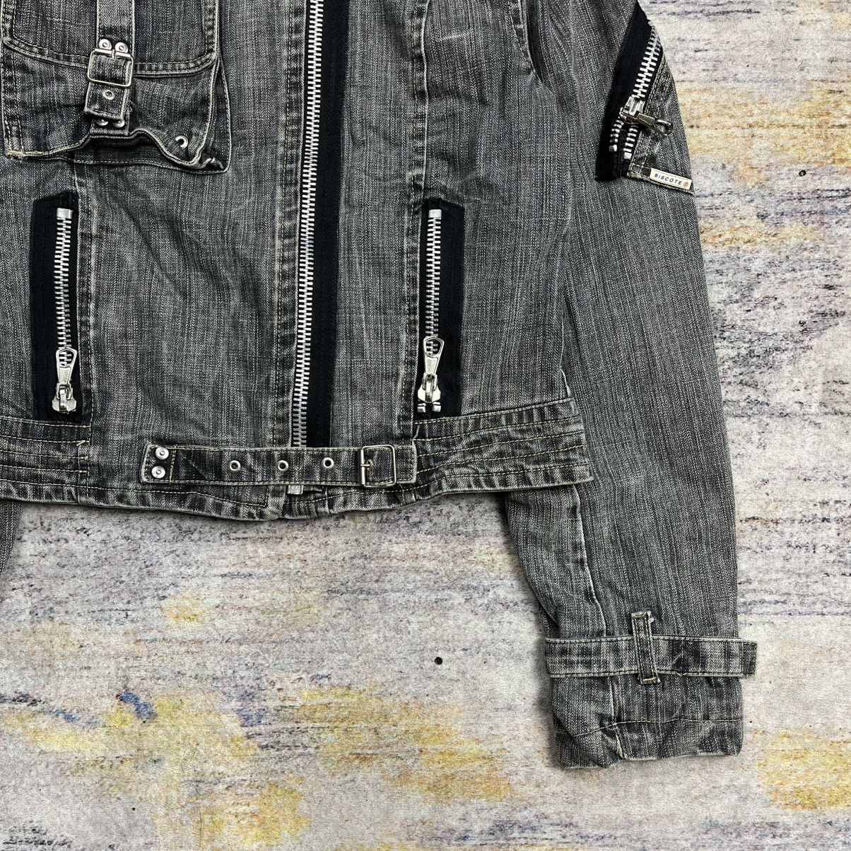 Japanese Brand × Le Grande Bleu (L.G.B.) × Tornado Mart Biscote cropped bondage biker denim jacket Size M / US 6-8 / IT 42-44 - 7 Thumbnail
