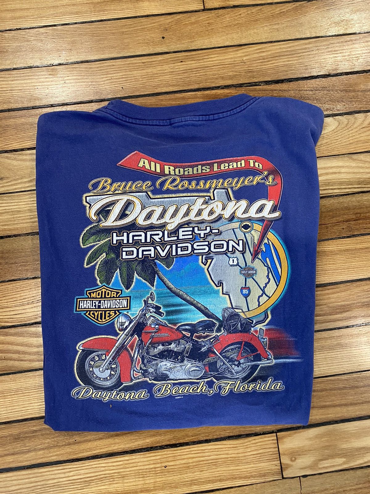 Harley Davidson × Vintage 3xl Harley Florida Tshirt Size US XXL / EU 58 / 5 - 1 Thumbnail