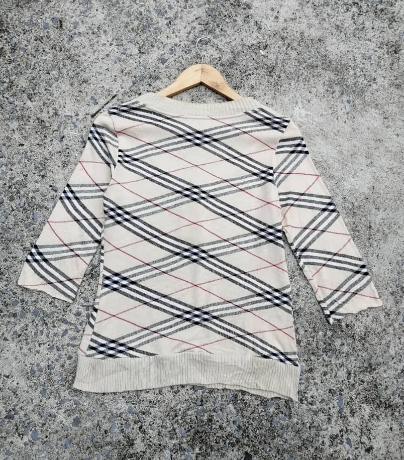 Burberry × Japanese Brand Burberry London Nova Check Knitwear Size S / US 4 / IT 40 - 8 Thumbnail