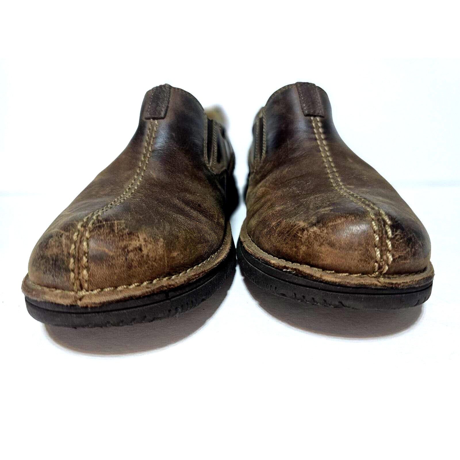 Clarks Clarks Brown Leather Slip on Loafers Mens Size 9M Comfort Size US 8 / EU 41 - 4 Thumbnail