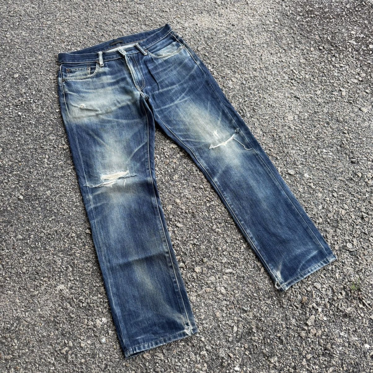 Japanese Brand VINTAGE JAPANESE MUD WASH JEAN DENIM PANTS Size US 35 - 1 Thumbnail