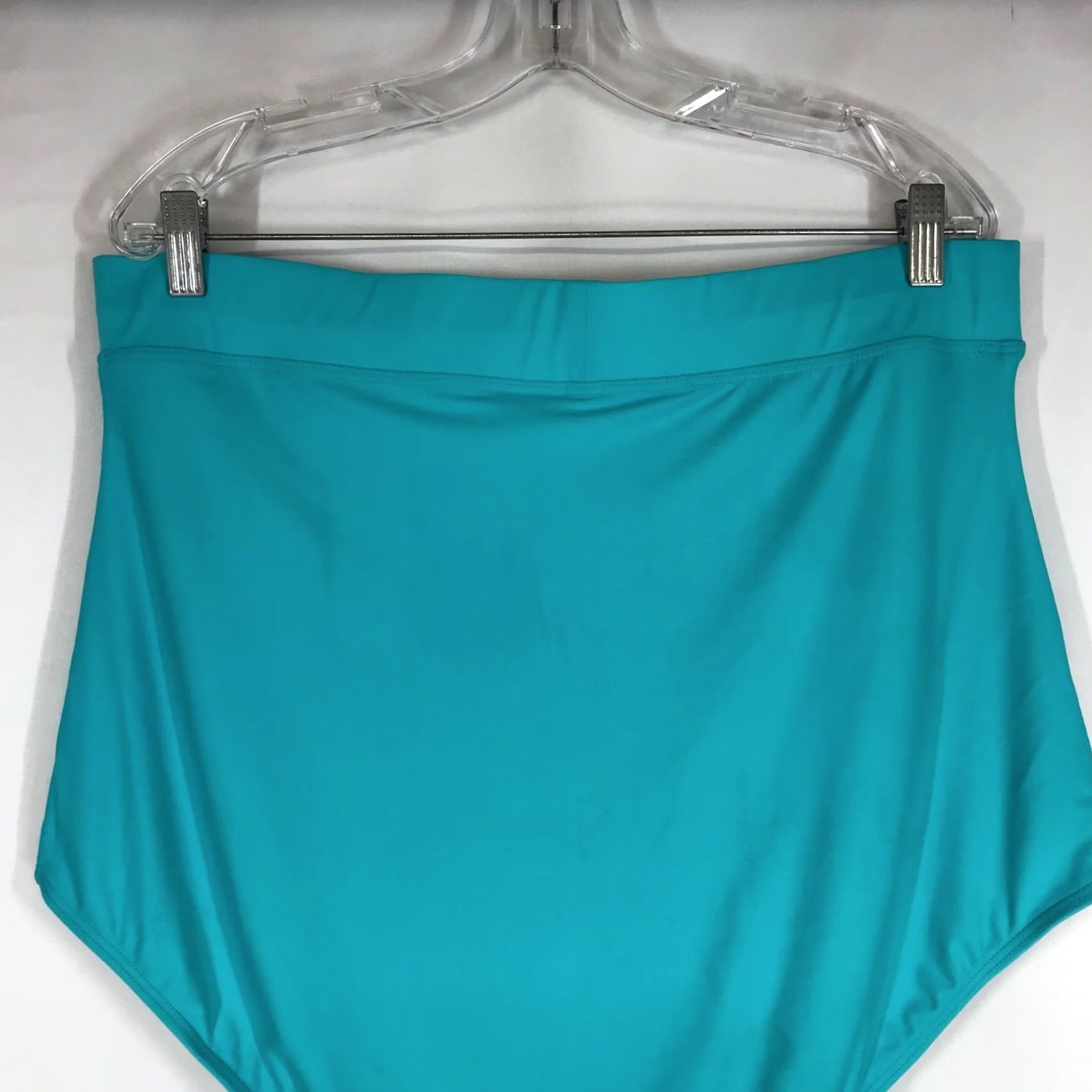 Vintage VINTAGE Cacique Swim High-Waisted Bikini Bottoms 26W Plus Turquoise Teal Full Coverage Womens Size 26" / US 2 / IT 38 - 5 Thumbnail