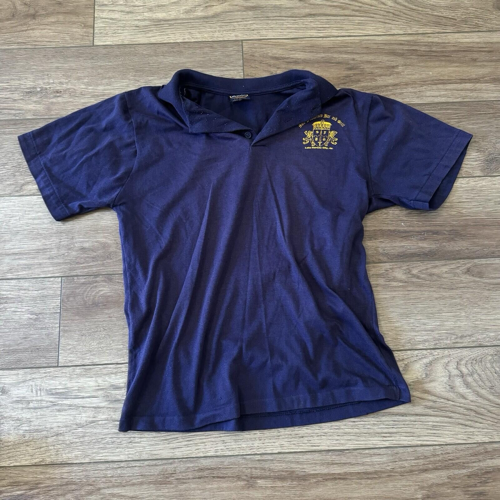 Anvil Vintage 70s San Francisco Lake Havasu City AZ Bar Polo Shirt Size US M / EU 48-50 / 2 - 1 Thumbnail