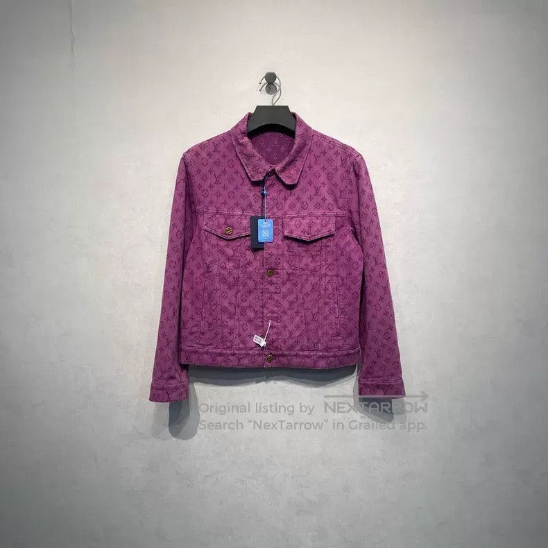 Louis Vuitton Louis Vuitton Purple full-print denim jacket Size US M / EU 48-50 / 2 - 1 Thumbnail