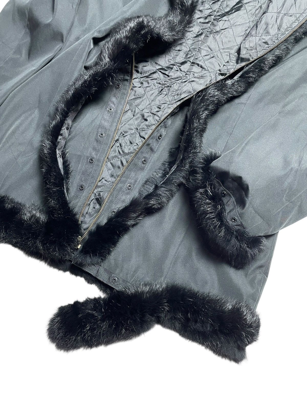 Michel Klein 2000’s Michel Klein - Vkei Style Black Faux Fur Jacket Size US S / EU 44-46 / 1 - 4 Thumbnail