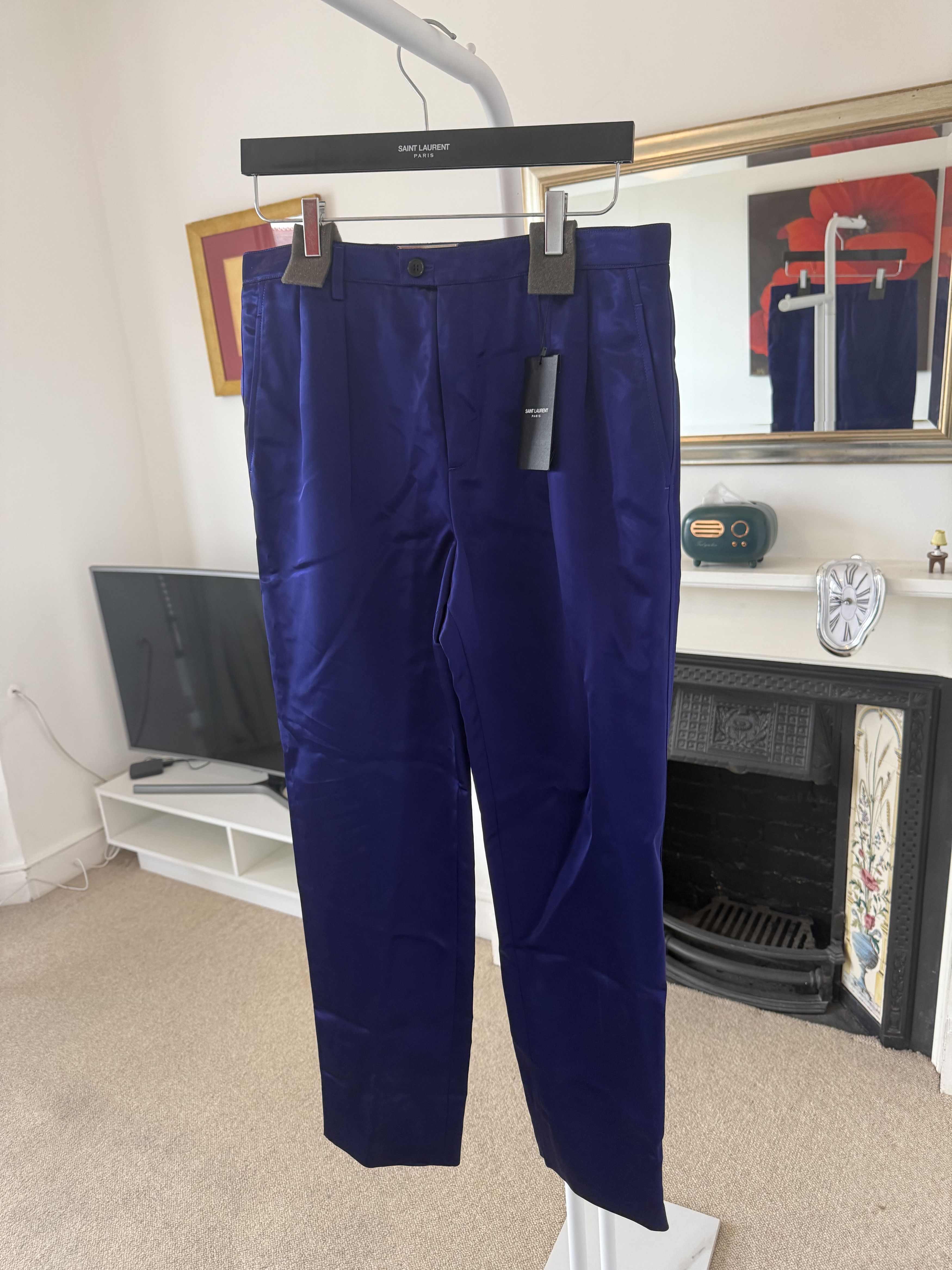 Saint Laurent Paris SS22 Saint Laurent High-Rise pants in Satin Size US 32 / EU 48 - 4 Thumbnail