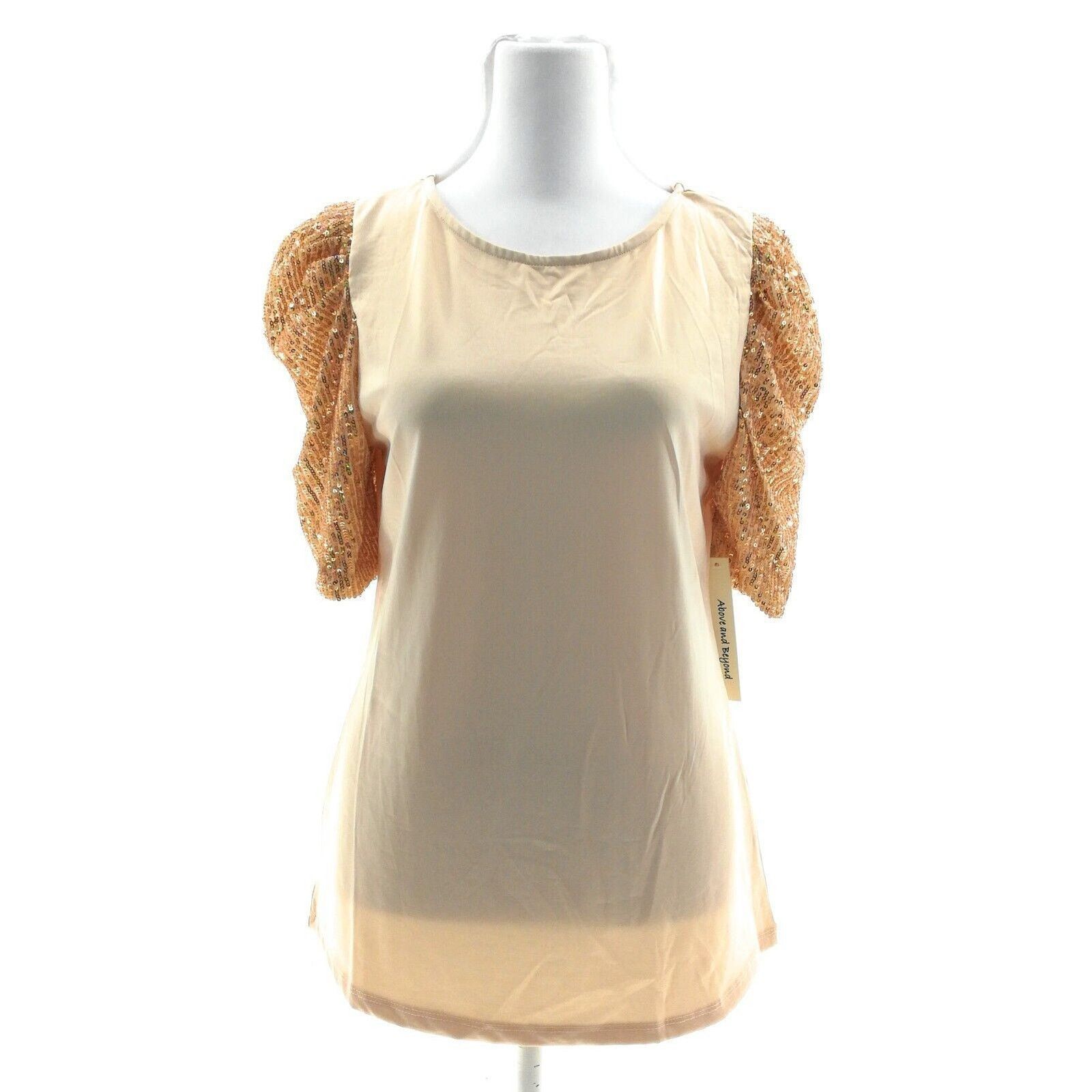 Other Above & Beyond Pink Sequence Sleeve Top - Size Medium Size M / US 6-8 / IT 42-44 - 2 Thumbnail