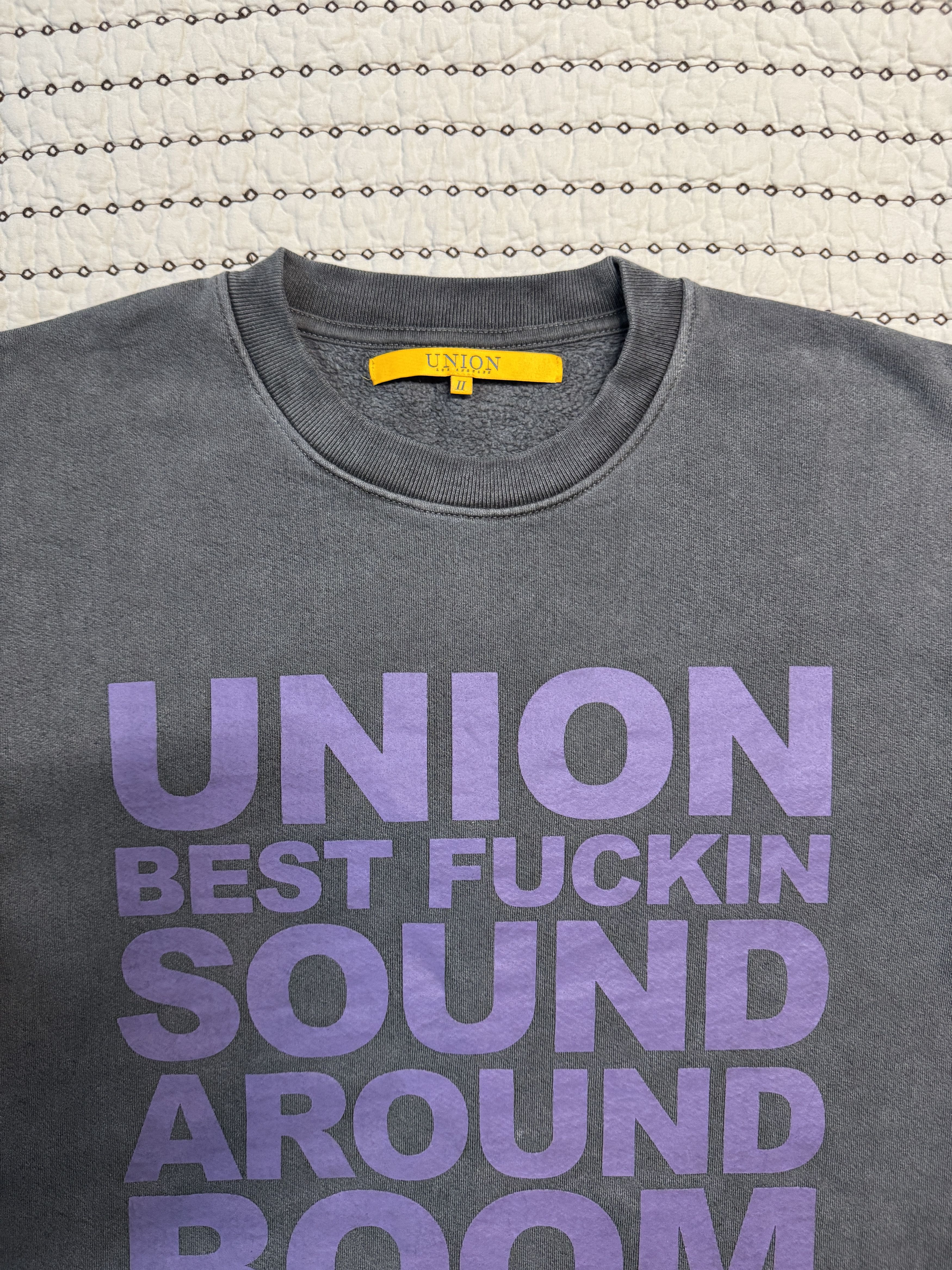 Union LA UNION LA - BEST SOUND AROUND SWEATSHIRT WASHED BLACK SIZE 2 Size US M / EU 48-50 / 2 - 3 Thumbnail