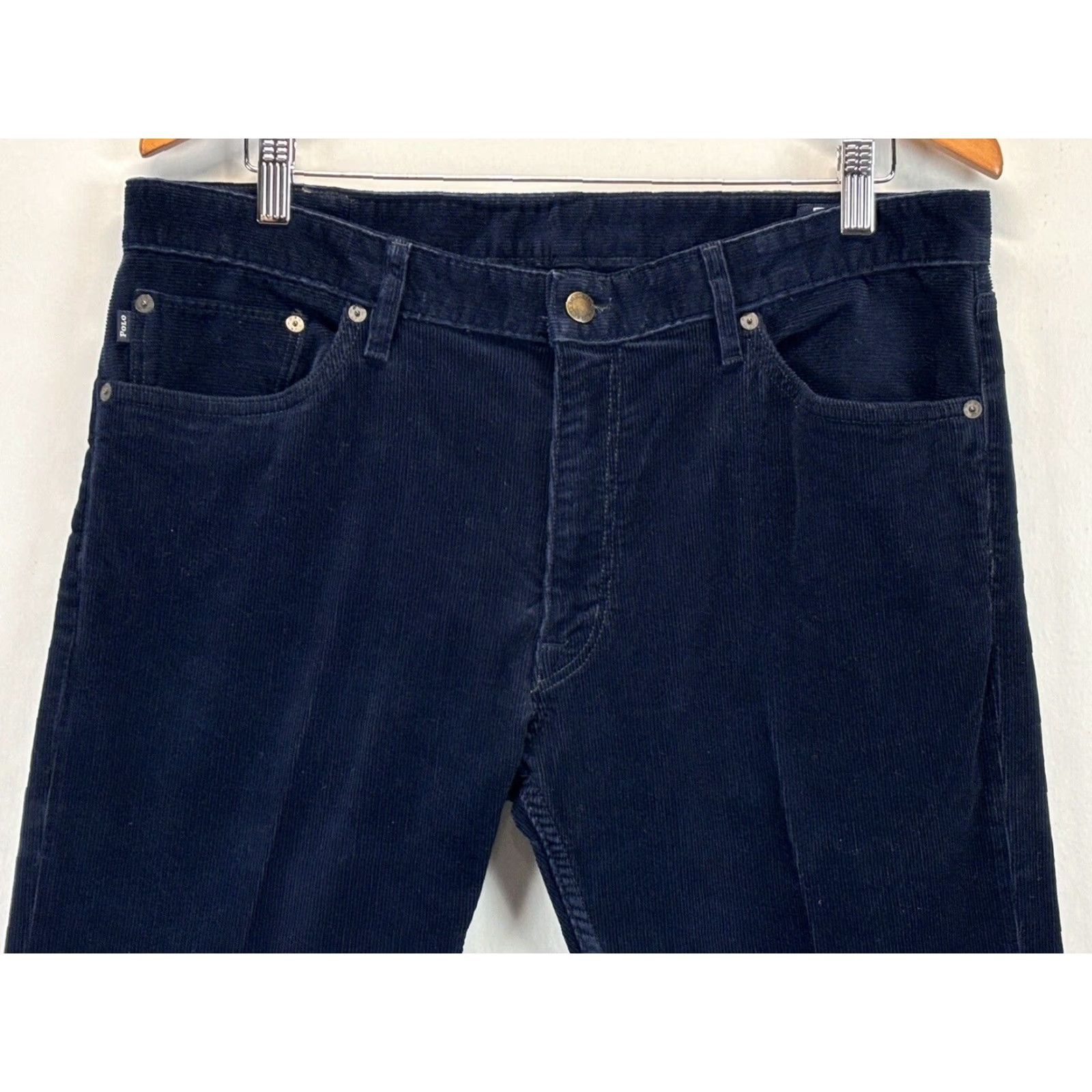 Polo Ralph Lauren Vintage Men’s Polo Ralph Lauren Corduroy Pants 34x32 Navy 5 Pocket Slim Fit 90’s Size US S / EU 44-46 / 1 - 2 Thumbnail