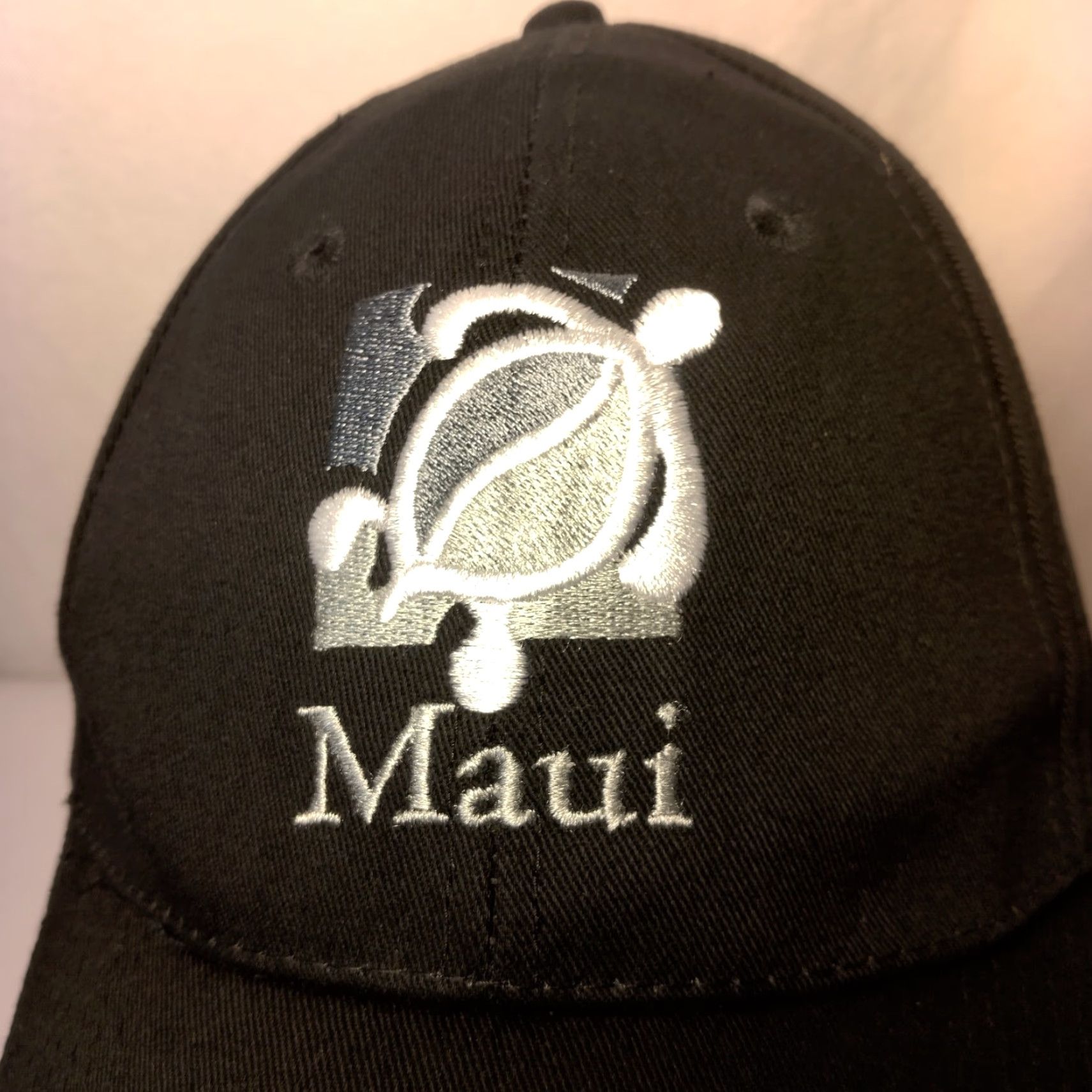Vintage Maui Hawaii Sea Turtle Cap Hat Hawaiian Classics Black Canvas Islands Aloha Cap Hat Men One Size Black Sea Turtle Adjustable strap back Canvas Hat Size ONE SIZE - 3 Thumbnail