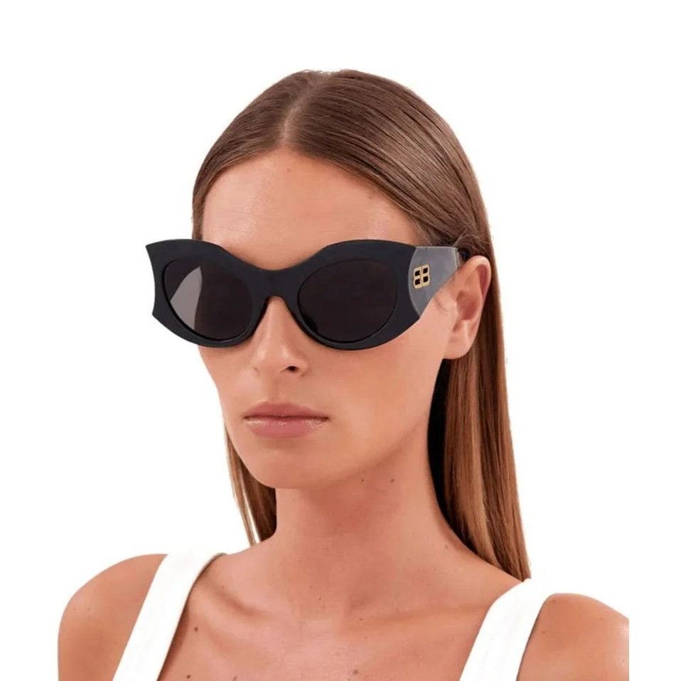 Balenciaga NEW BALENCIAGA BB0256S 001 SUNGLASSES BLACK BUTTERFLY WOMEN Size ONE SIZE - 2 Thumbnail