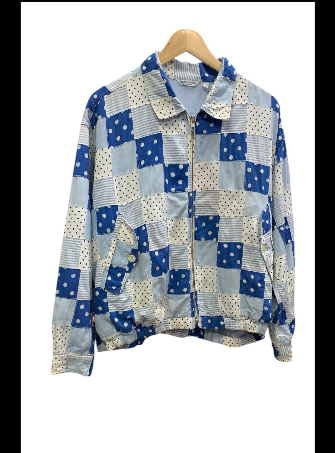 Japanese Brand OKAMOTO JEANS COX PATCHWORK SHIRT BOMBER JACKET Size US M / EU 48-50 / 2 - 4 Thumbnail