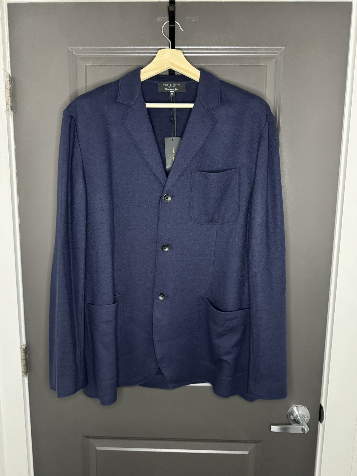Rag & Bone rag & bone Achilles Japanese Wool Cardigan Blazer Navy 46R Size 46R - 11 Thumbnail