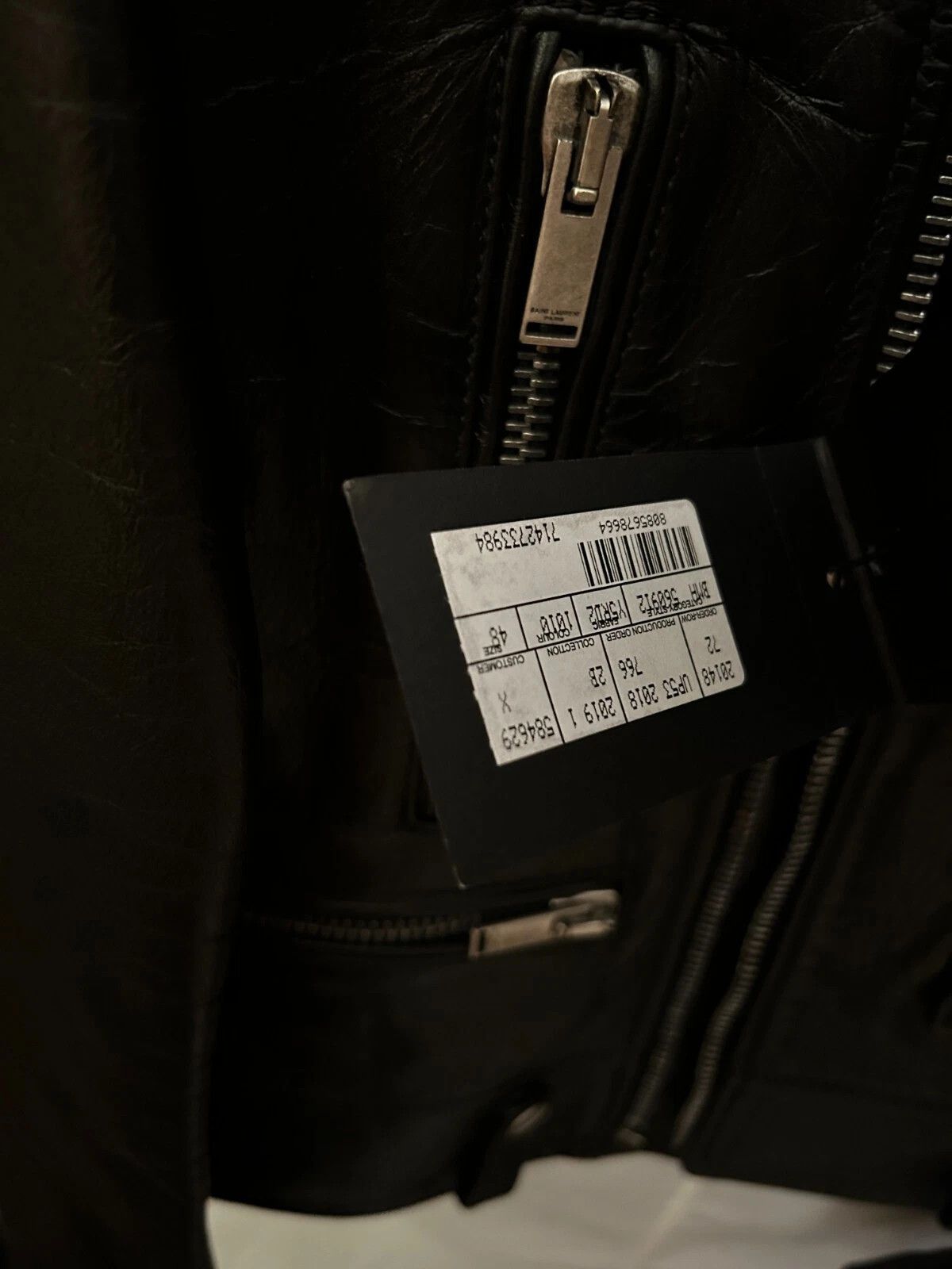 Yves Saint Laurent Motocycle leather jacket star biker black full grain Size US M / EU 48-50 / 2 - 11 Thumbnail