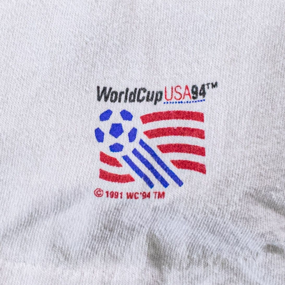 Vintage VTG Line Shots 1994 World Cup Italy T-Shirt Big Print Soccer Size US L / EU 52-54 / 3 - 18 Thumbnail