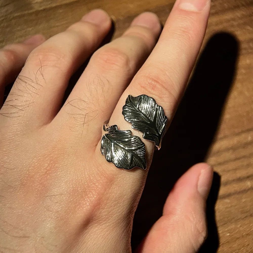 Jewelry × Vintage Retro Big Leaf Ring Size ONE SIZE - 6 Thumbnail