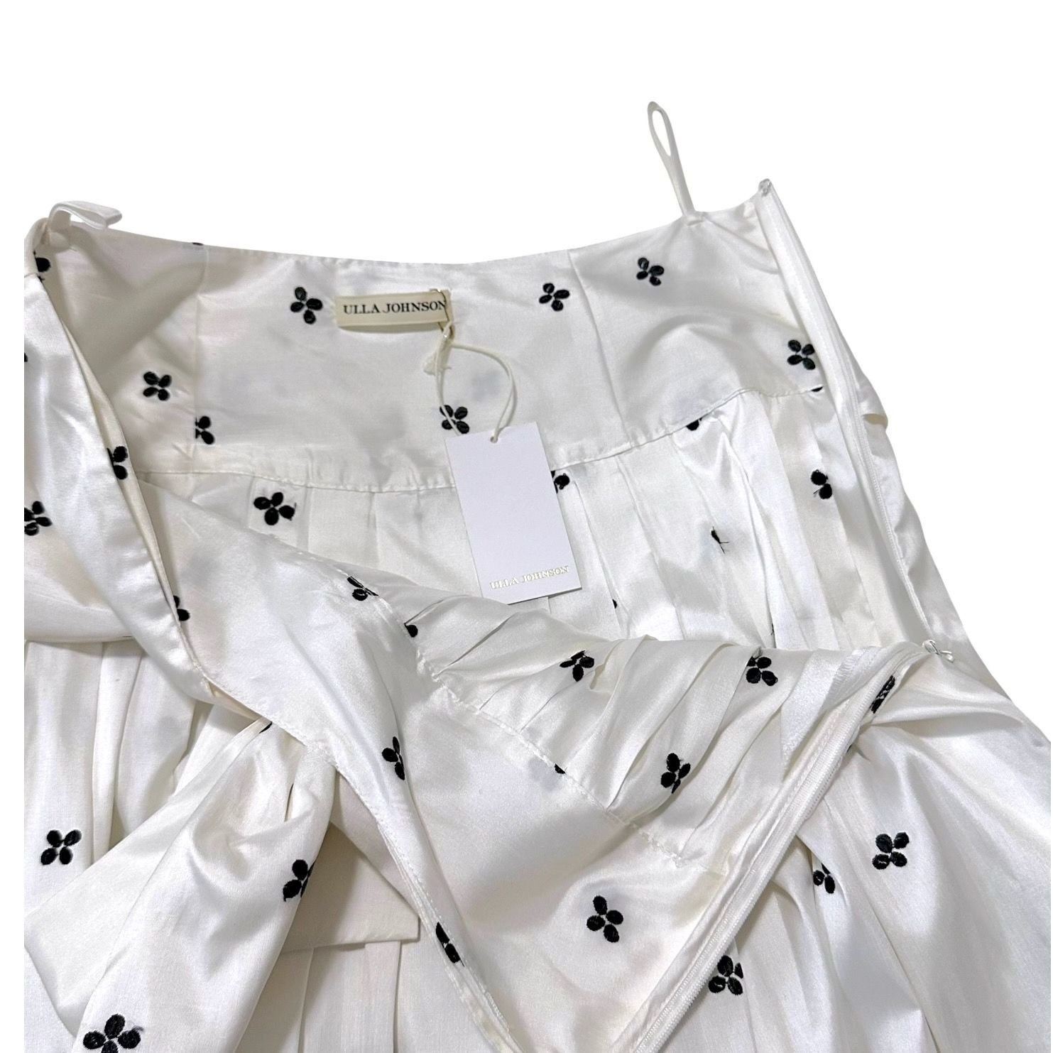 Ulla Johnson Ulla Johnson Aglae Blanc Bow Taffeta Midi Skirt NWT Size 4 F Size 27" / US 4 / IT 40 - 11 Thumbnail