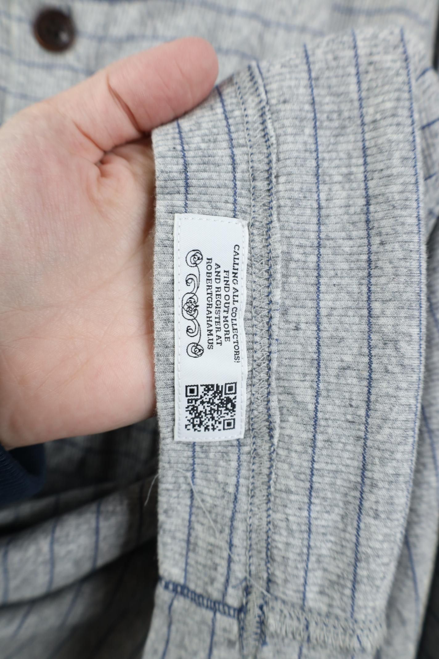 Robert Graham Robert Graham Elbow Patch Striped Ribbed Knit Henley T-Shirt Size US XXL / EU 58 / 5 - 8 Thumbnail