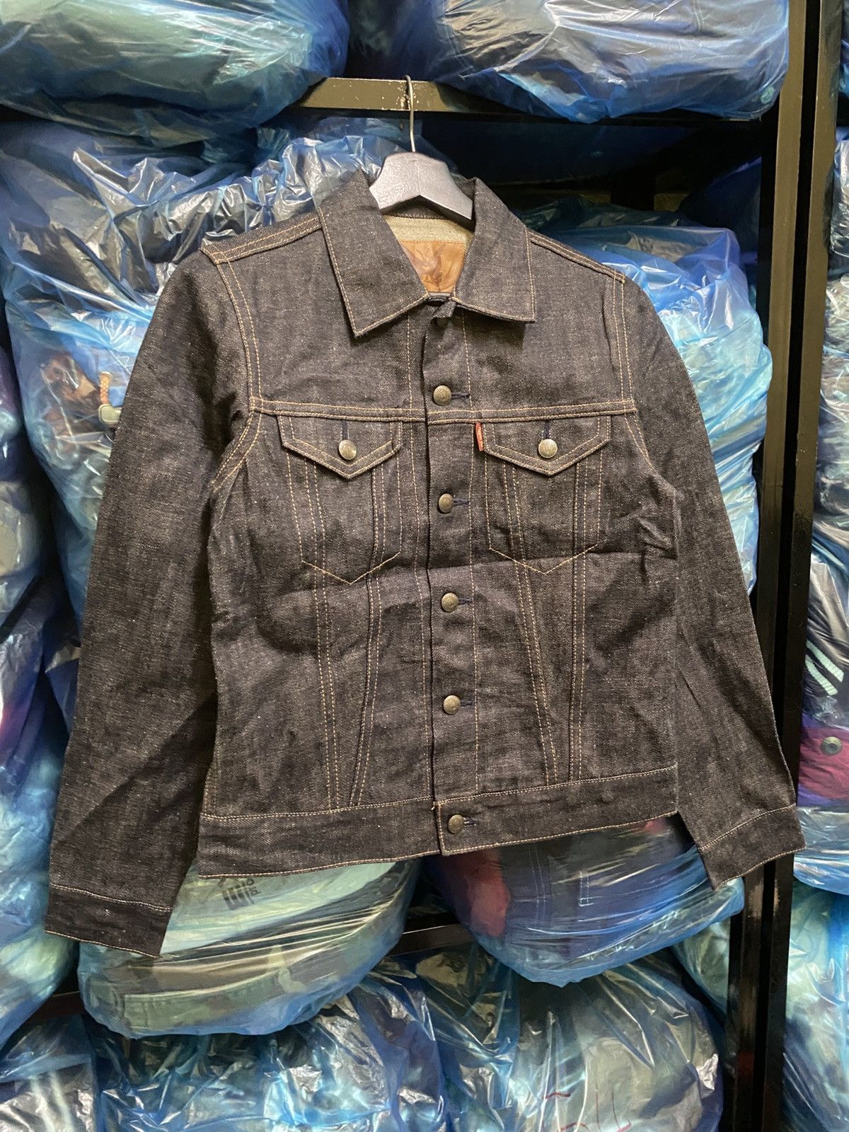 Chevignon Chevignon Raw Selvedge Type III Denim Jacket Butterfly Logo Size US XS / EU 42 / 0 - 5 Thumbnail