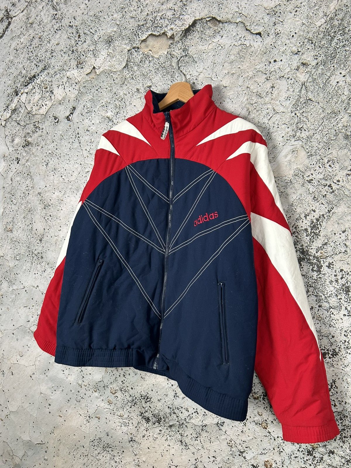 Adidas Vintage 90s Adidas Sportswear Jacket Puffer Hype Rare Size US M / EU 48-50 / 2 - 2 Thumbnail