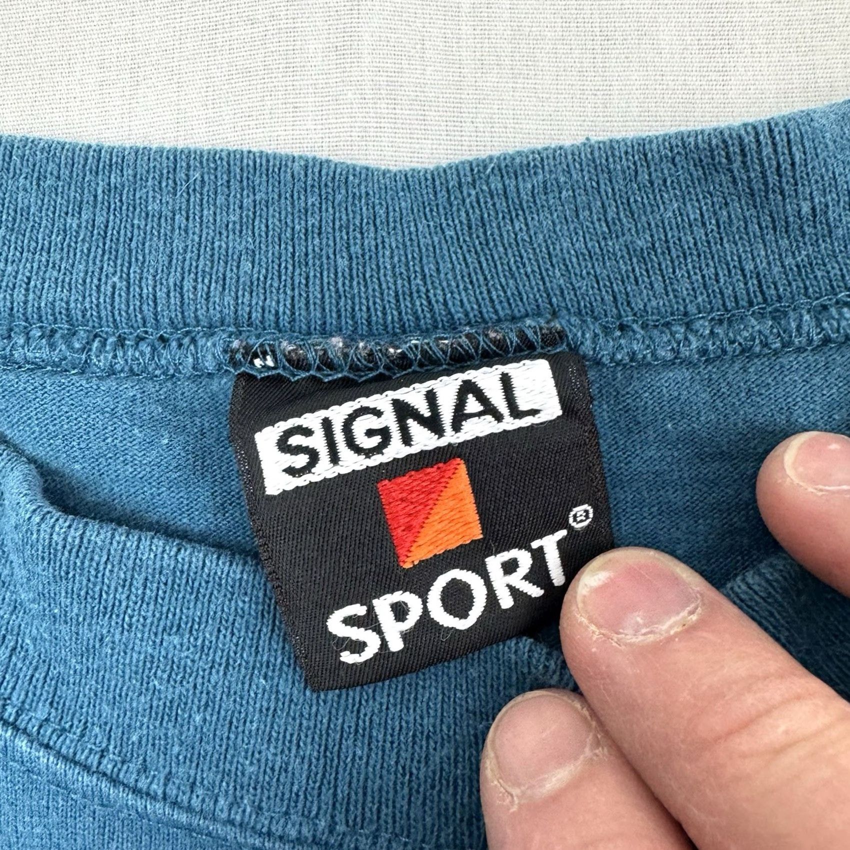 Vintage VINTAGE Teddy Bear T Shirt XL Blue Signal Mens Hipster 90s Graphic Size US XL / EU 56 / 4 - 3 Thumbnail