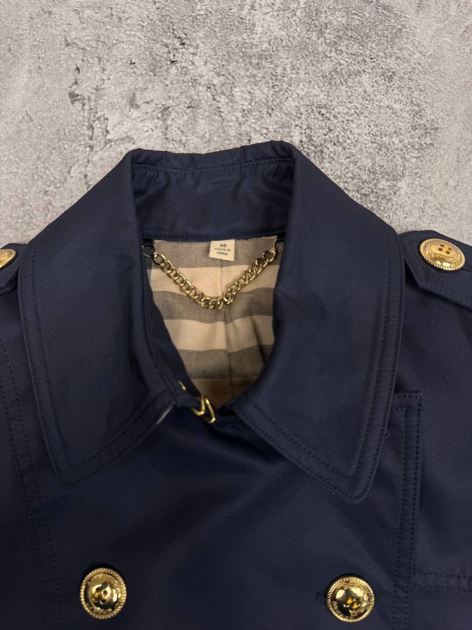 Burberry Burberry Women's Short Trench Coat Navy Size S Size S / US 4 / IT 40 - 4 Thumbnail