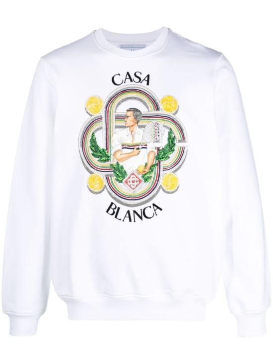 Casablanca CASABLANCA Men Hoodies UMF23JTP00101 LEJOUEUR White Size US S / EU 44-46 / 1 - 1 Thumbnail