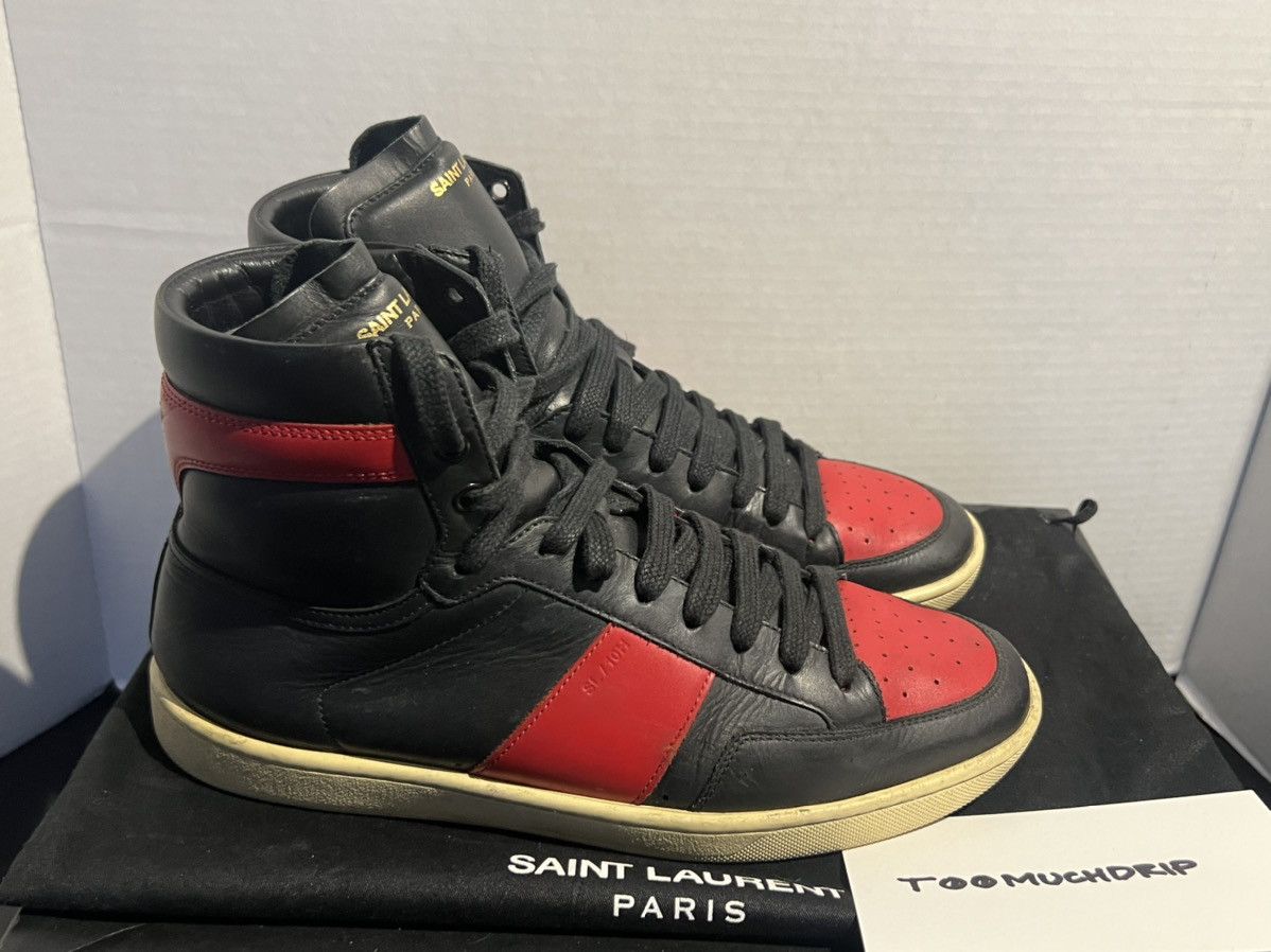 Saint Laurent Paris Saint Laurent High Cut Sneakers Bred | Grailed