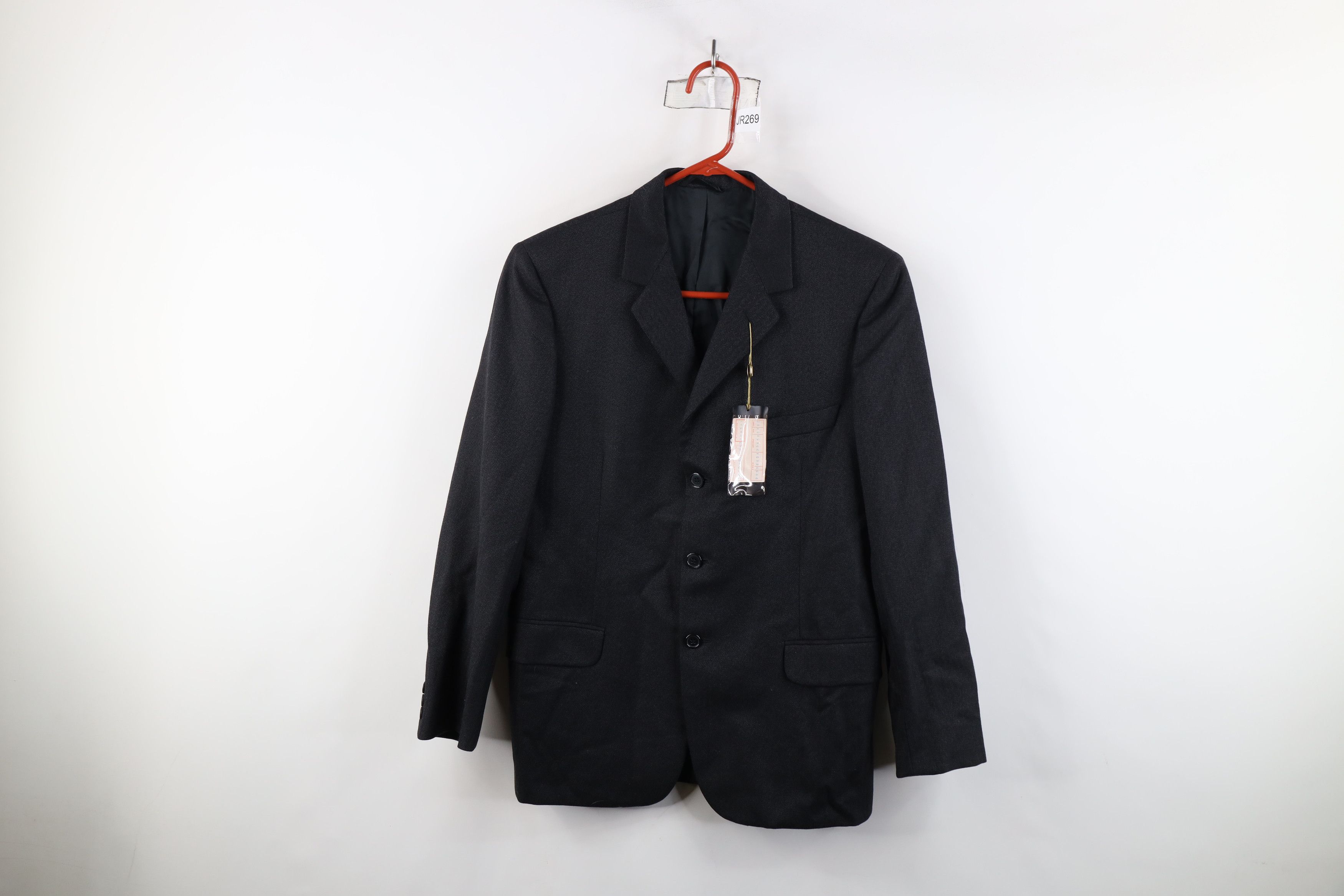 Vintage NOS Vintage 50s Suit Coat Blazer Jacket Charcoal Gray Size US L / EU 52-54 / 3 - 1 Thumbnail