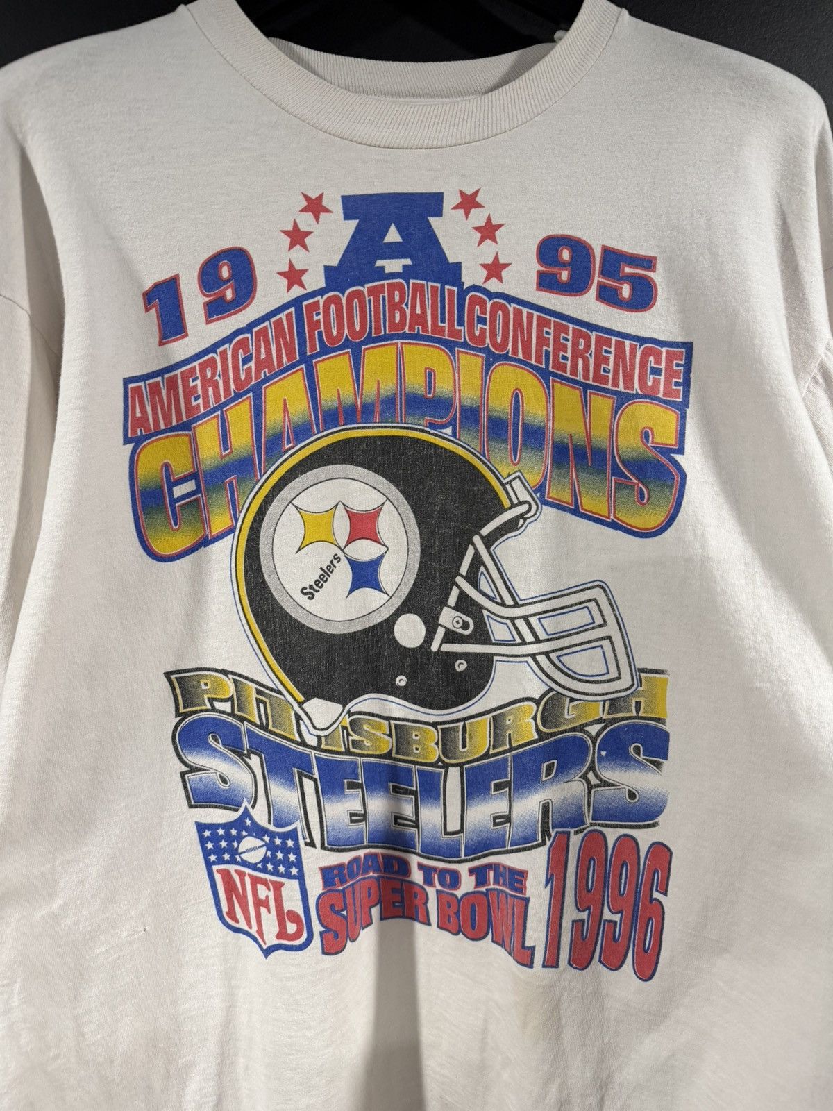 Vintage 1995 Vintage Pittsburgh Steelers Super Bowl Long Sleeve XL Size US XL / EU 56 / 4 - 2 Thumbnail