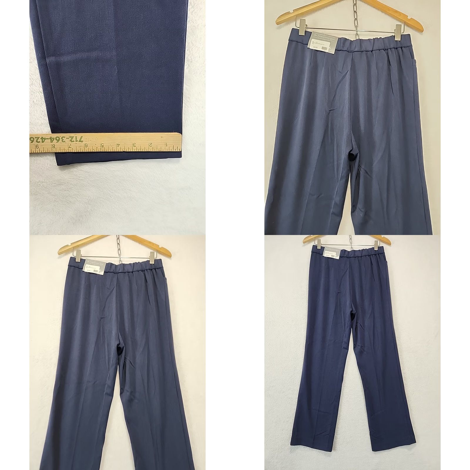 Vintage Christopher & Banks Downtown Straight Leg Pants Women 6S Navy Blue Twill Stretch Flat Front Zip Button Dress Pants 90s City Workwear Mens Womens"} Size 28" / US 6 / IT 42 - 8 Thumbnail