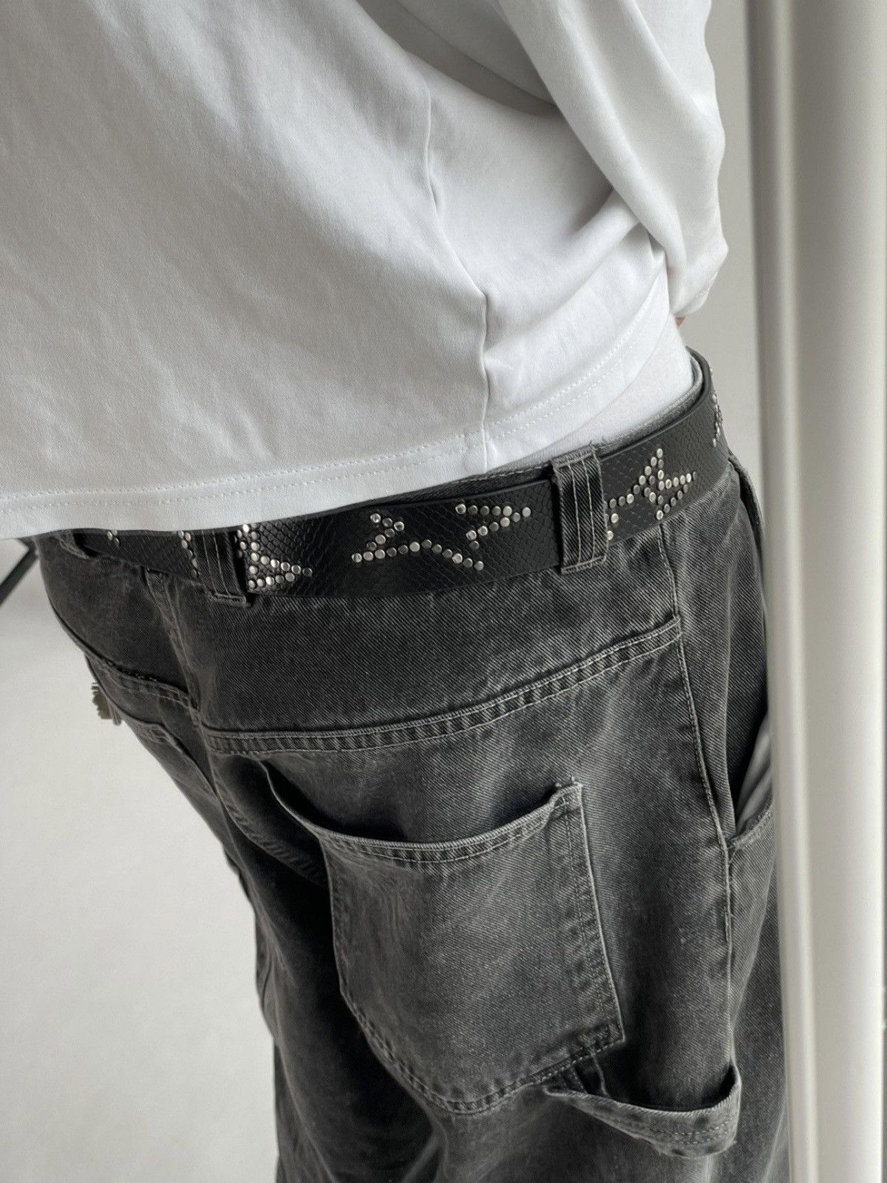 Hysteric Glamour × Japanese Brand Vintage Belts Y2K Rhinestones Punk leather belt Japanese Size ONE SIZE - 4 Thumbnail