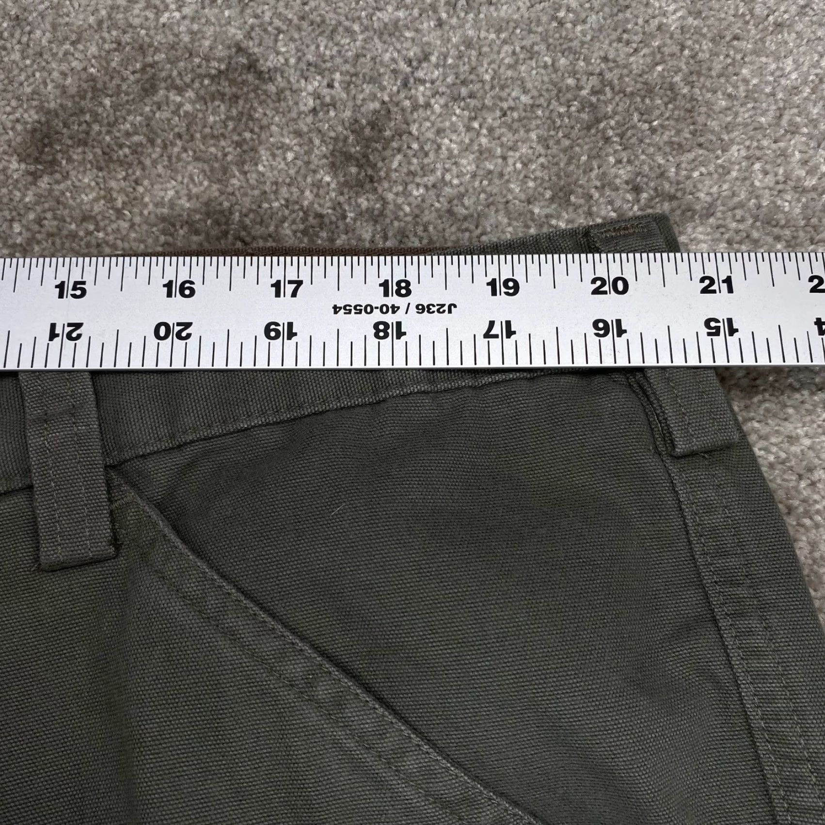 Dockers DOCKERS Pants Cargo Plain Washed Canvas Olive 42x27 Mens Relaxed Front Flat Front 42 Inseam Slate Green Straight Pockets Size US 42 / EU 58 - 7 Thumbnail