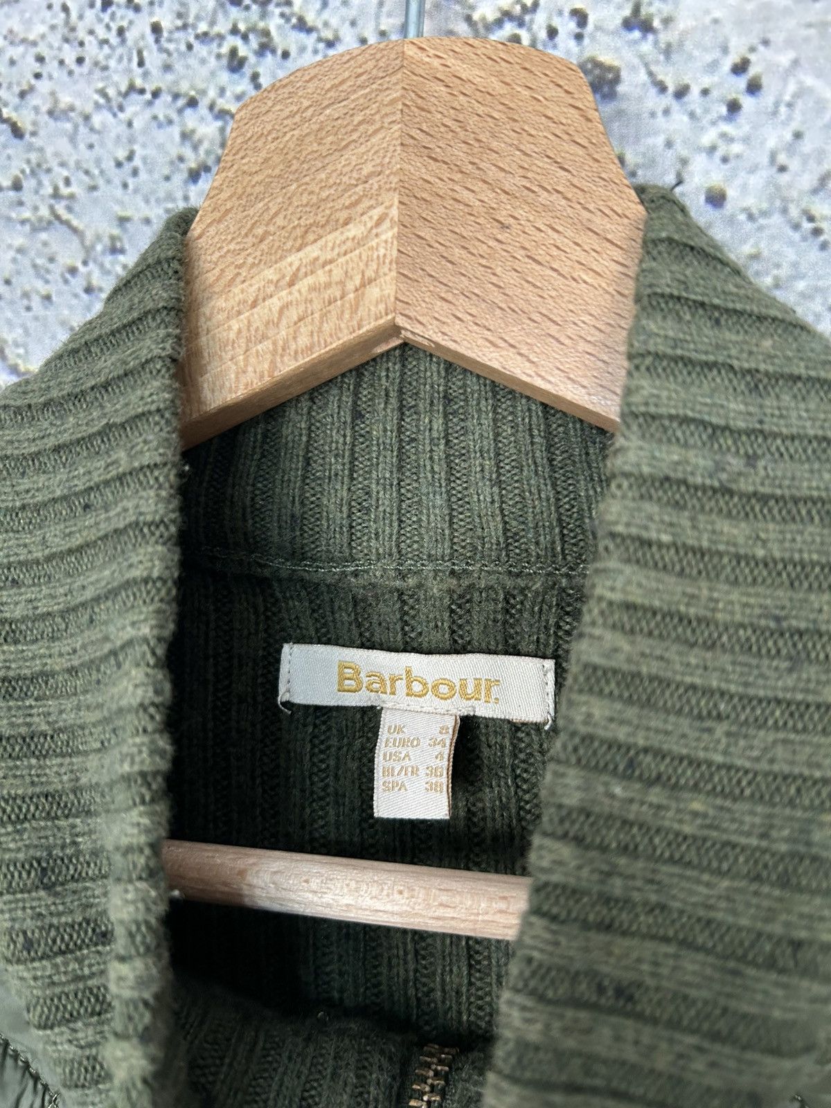Barbour Barbour Green Zip Sweater Gorpcore Outdoor Streetwear Size US S / EU 44-46 / 1 - 5 Thumbnail