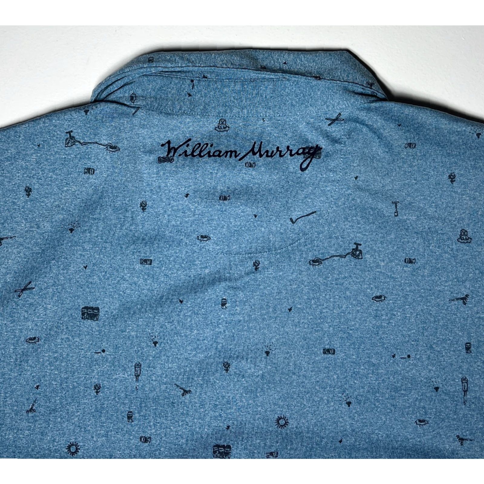 Vintage William Murray Men's Polo Shirt Polo XL Blue Sports Golf Breathable Moisture Wicking Logo Shirt Mens XL Blue Golf Size US XL / EU 56 / 4 - 4 Thumbnail