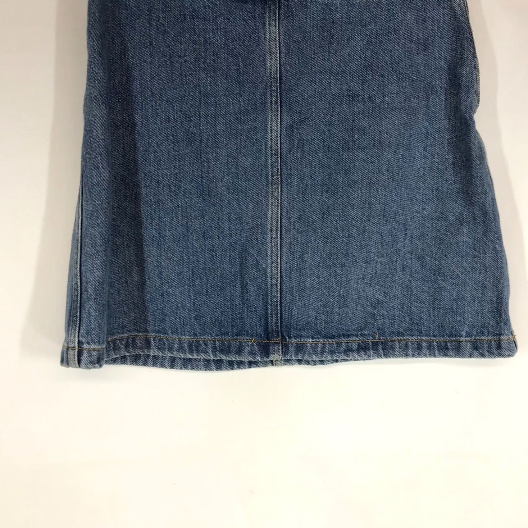 Vintage Wilfred Free Denim Mini Skirt Sz 8 High Waisted Side Zip Medium Wash A-Line Size 30" / US 8 / IT 44 - 3 Thumbnail