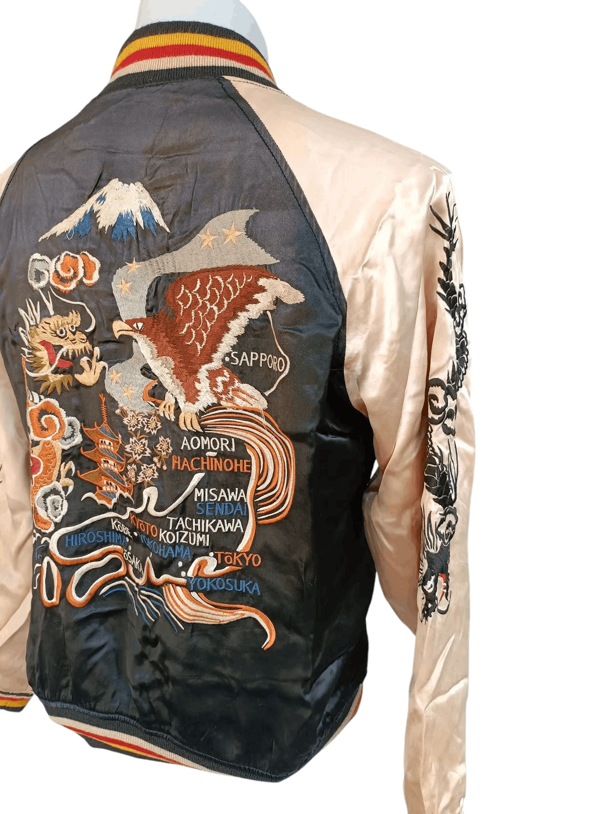 Japanese Brand RARE Houston Japan Sukajan Embroidery Satin Sweater SW008 Size US L / EU 52-54 / 3 - 8 Thumbnail