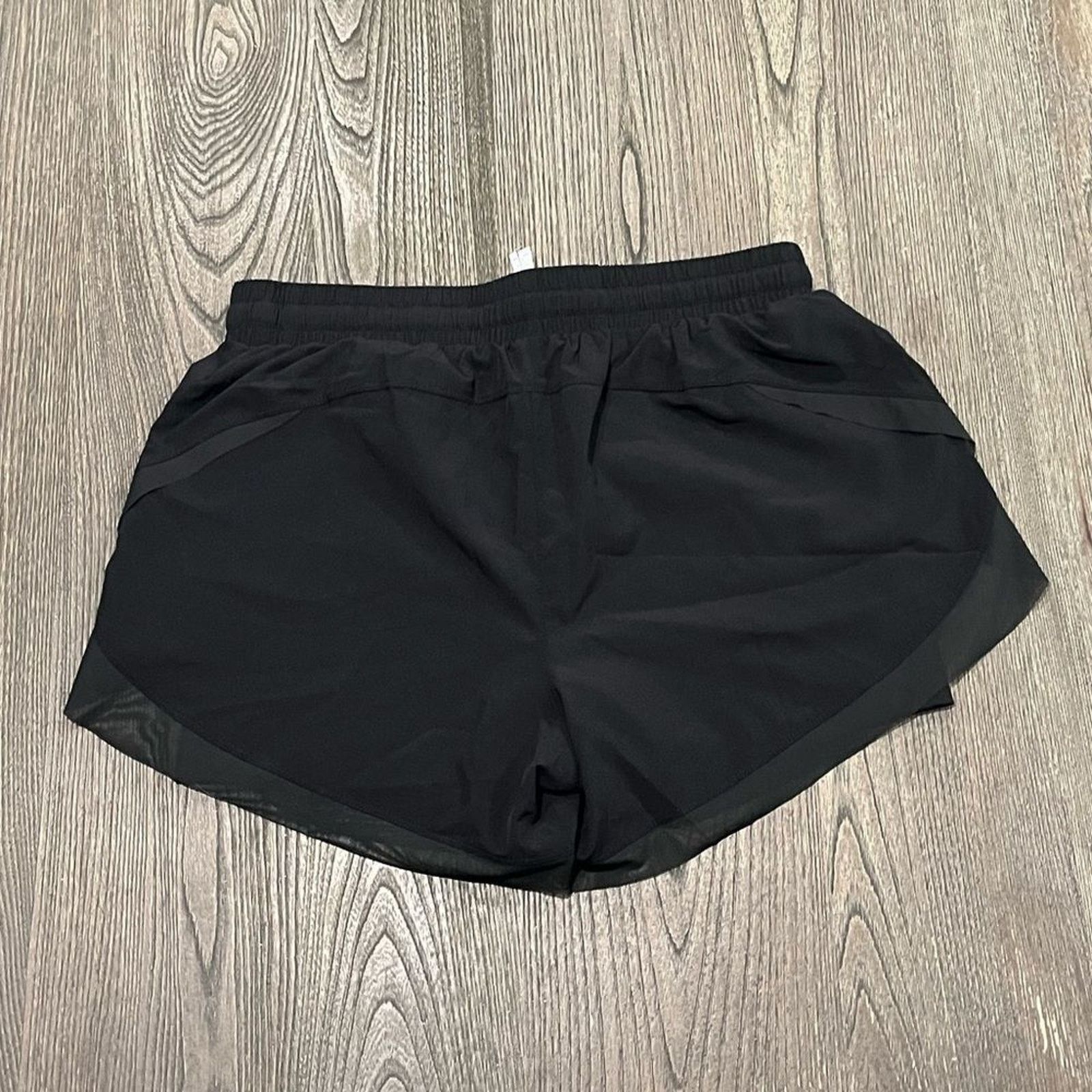 Vintage NWOT Halara Black Drawstring Contrast Mesh Athletic Shorts L Size 30" / US 8 / IT 44 - 4 Thumbnail