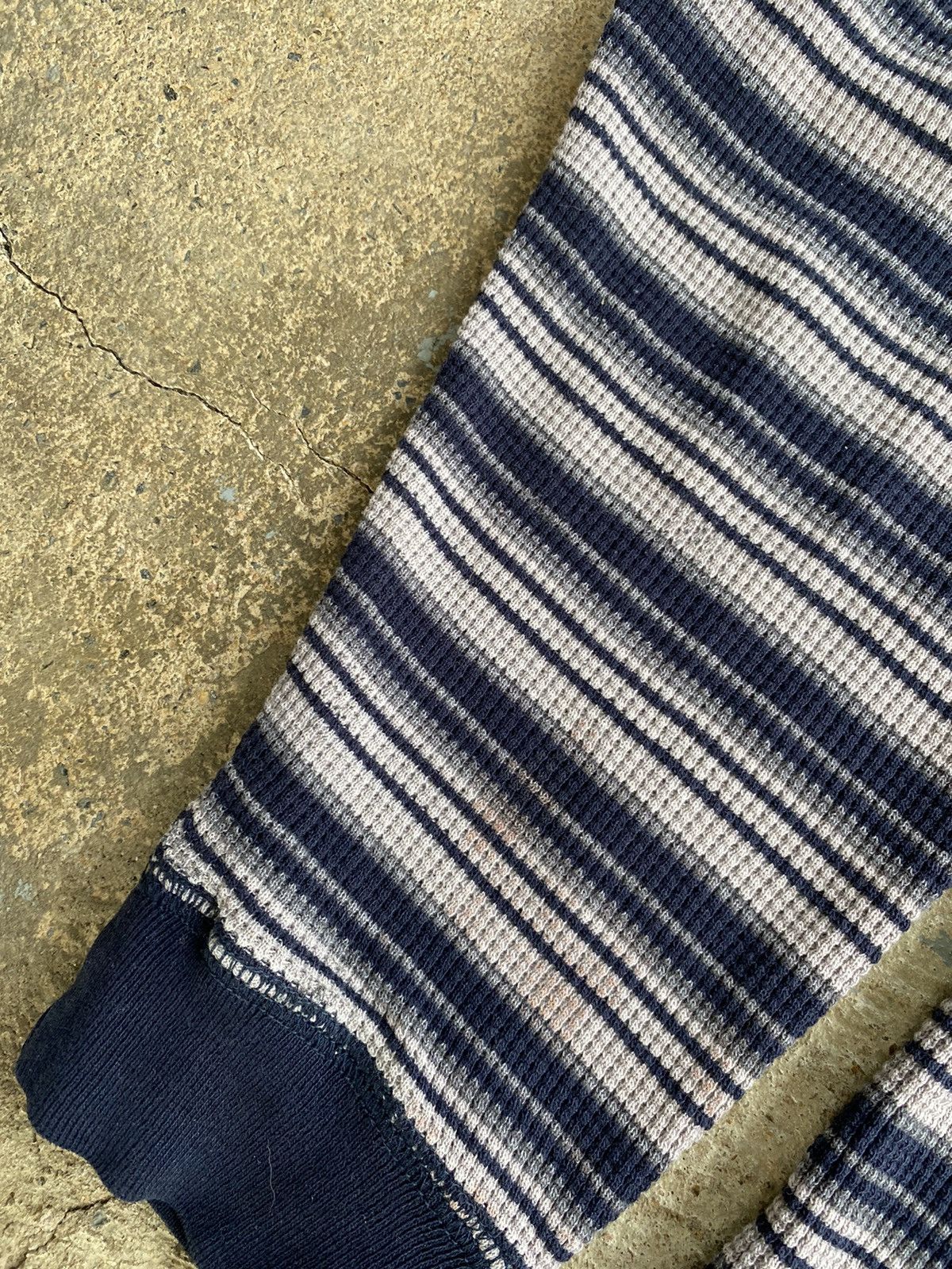 Coogi × Vintage Vintage Y2K Montana Blue Grunge Stripe Thermal Shirt Size US L / EU 52-54 / 3 - 6 Thumbnail