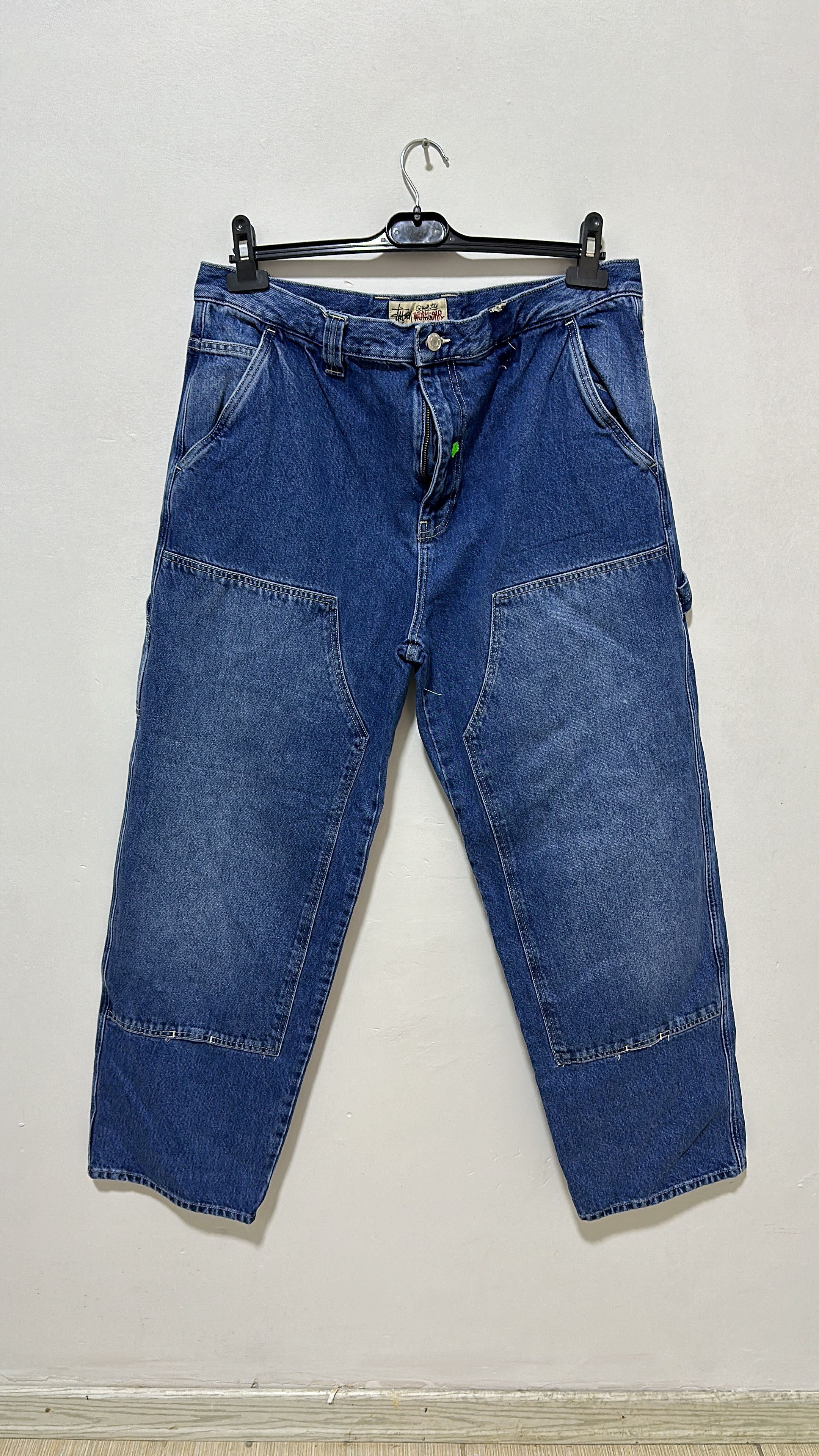 Stussy Stussy Blue Double Knee Work Pant Canvas Size 34 Size US 34 / EU 50 - 2 Thumbnail